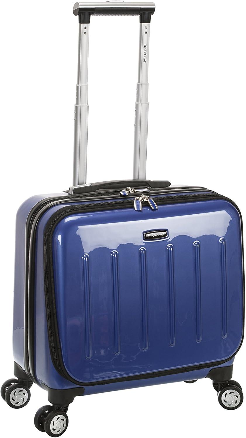 Rockland Revolution Hardside Rolling Computer Case Blue Carry-On 17-Inch
