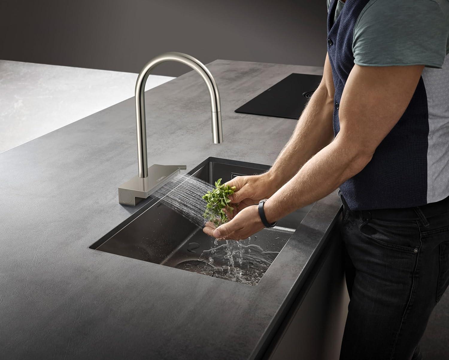 Aquno Select 3-Spray Kitchen Faucet with Pull-Down Spout, 1.75