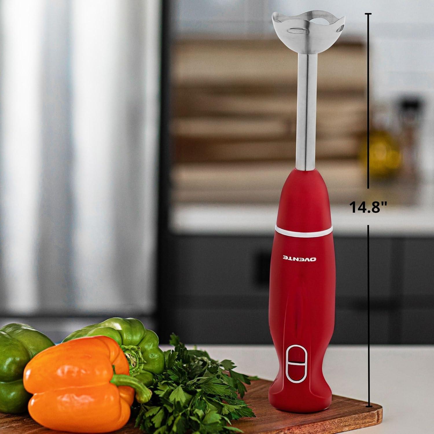 Ovente OVENTE Electric Immersion Hand Blender 300 Watt 2 Mixing Speed