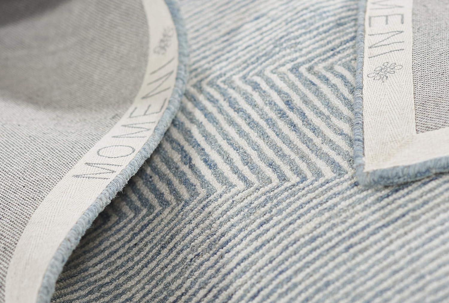 Momeni 9'x12' Charles Zig Zag Handtufted Area Rug Taupe: Wool, Low Pile, Indoor, Rectangle, Striped Pattern, Cotton & Latex Backing