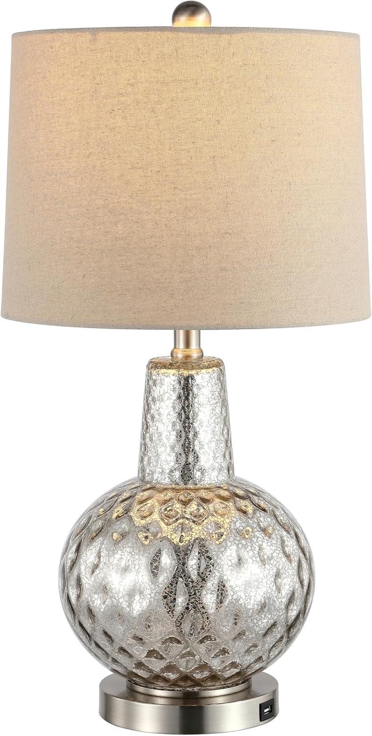 Atlas Table Lamp W/ USB Port - 23.5 Inch Height - TBL4201 - Mercury - Safavieh