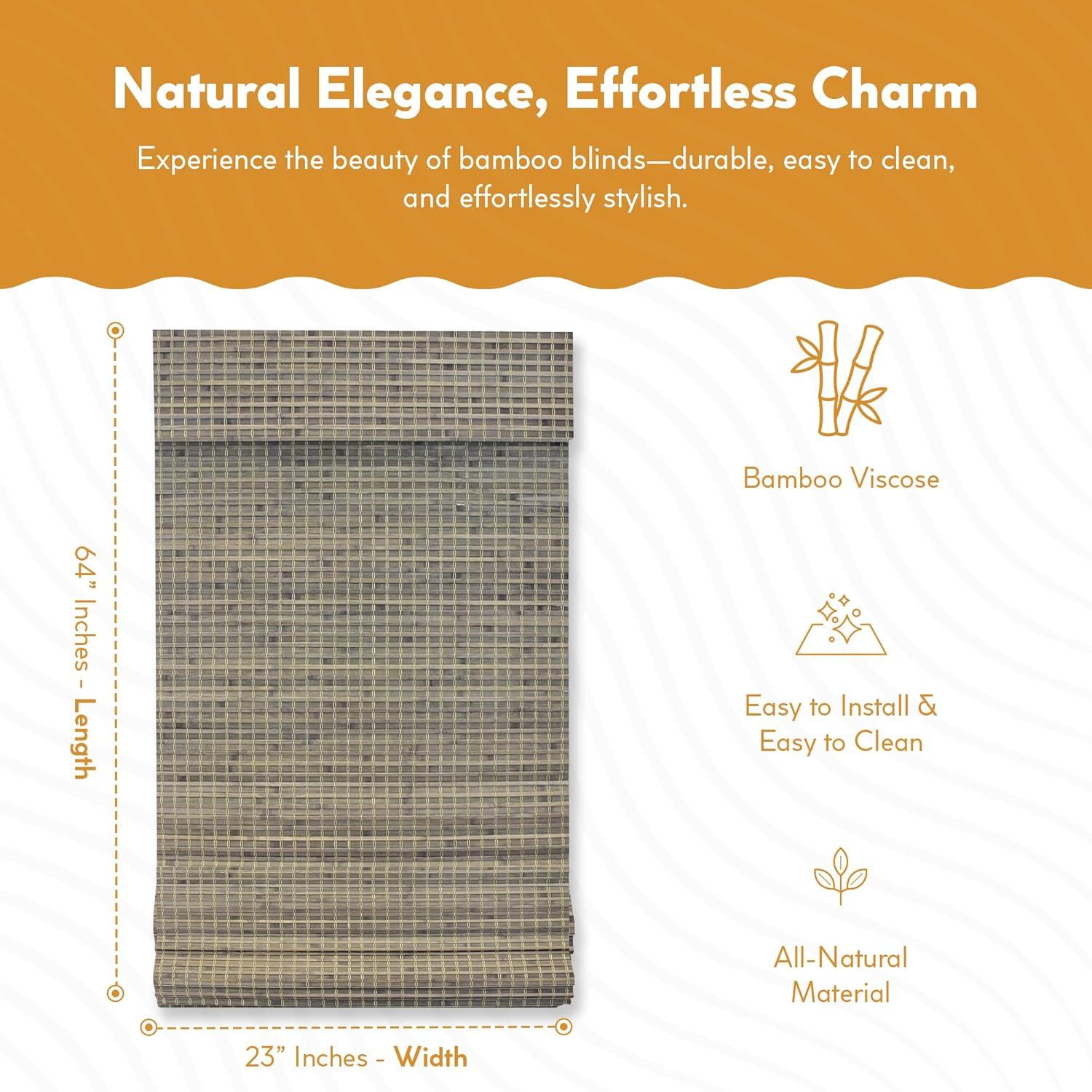 Radiance Newport 23x64-in Cordless Driftwood Roman Shade