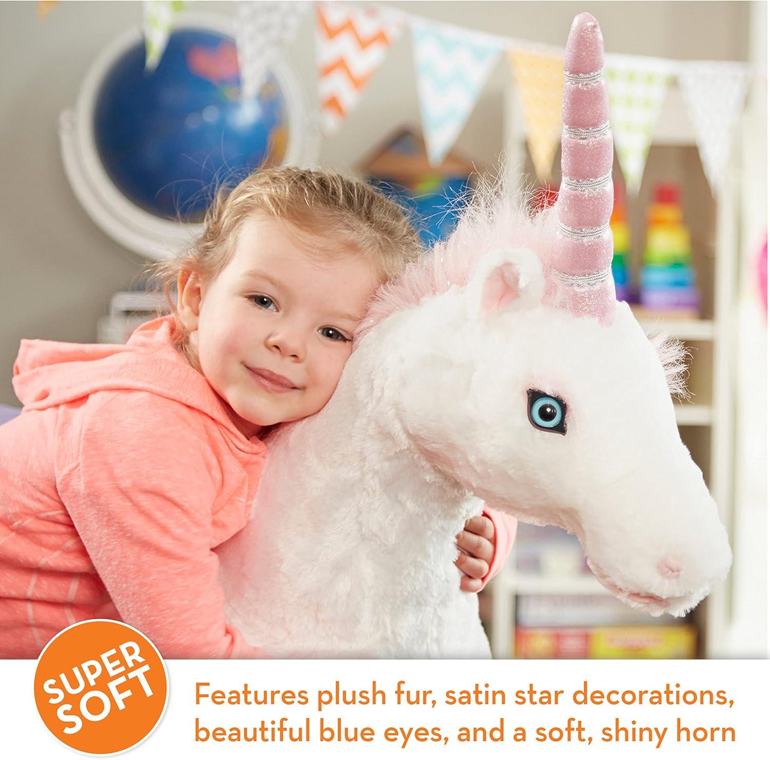 Melissa & Doug Giant Unicorn - Lifelike Plush Stuffed Animal