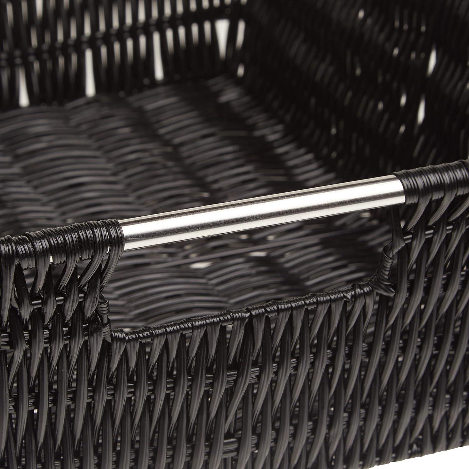Black Rattique Shelf Tote by Whitmor