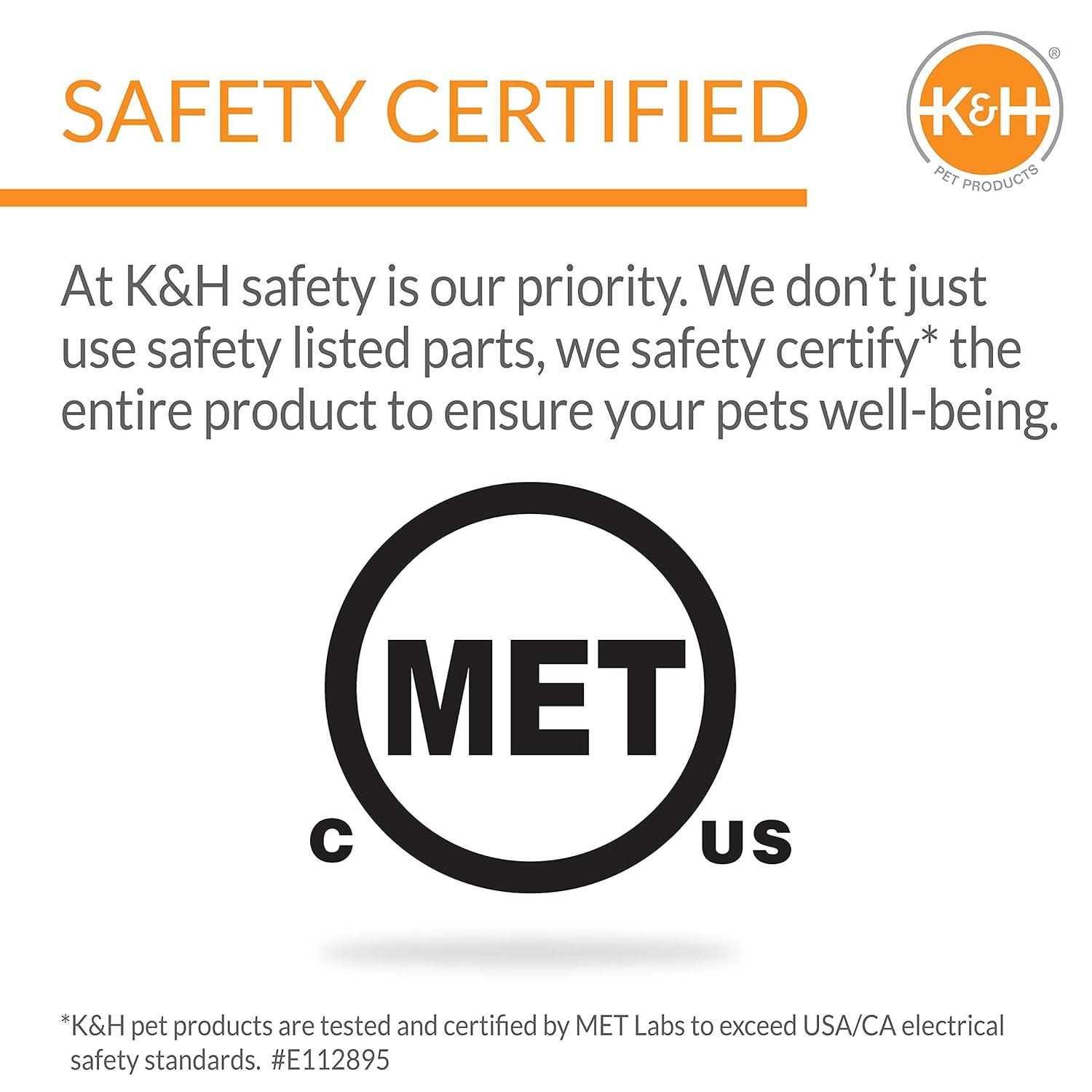 K&H Pet Products Thermo-Kitty Cuddle Up Indoor Heated Cat Bed for Dogs & Cats, Washable Pet Bed, Round Thermal Cat Mat with Short Bolster - Mocha 16 Inches