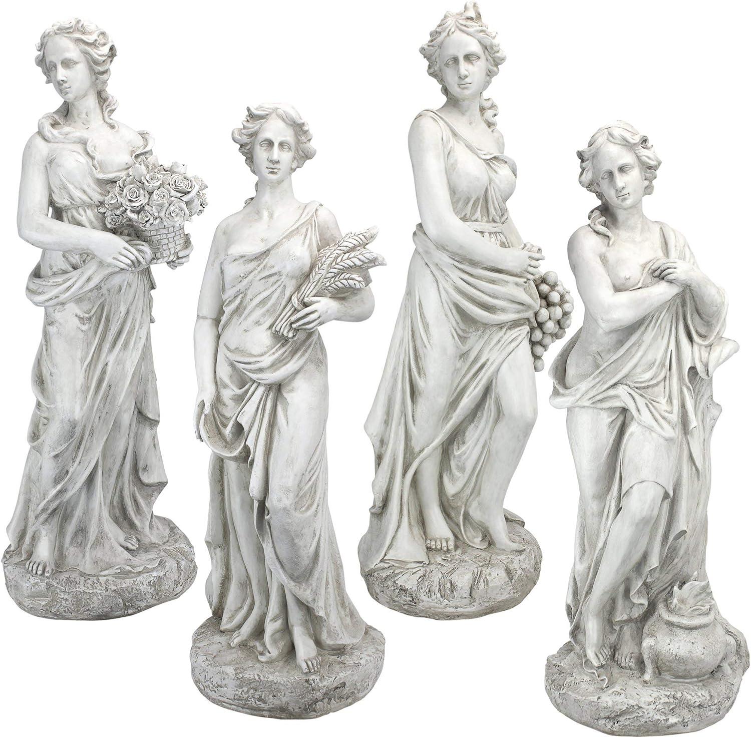 4 Piece Goddesses of the Four Seasons Statue Set