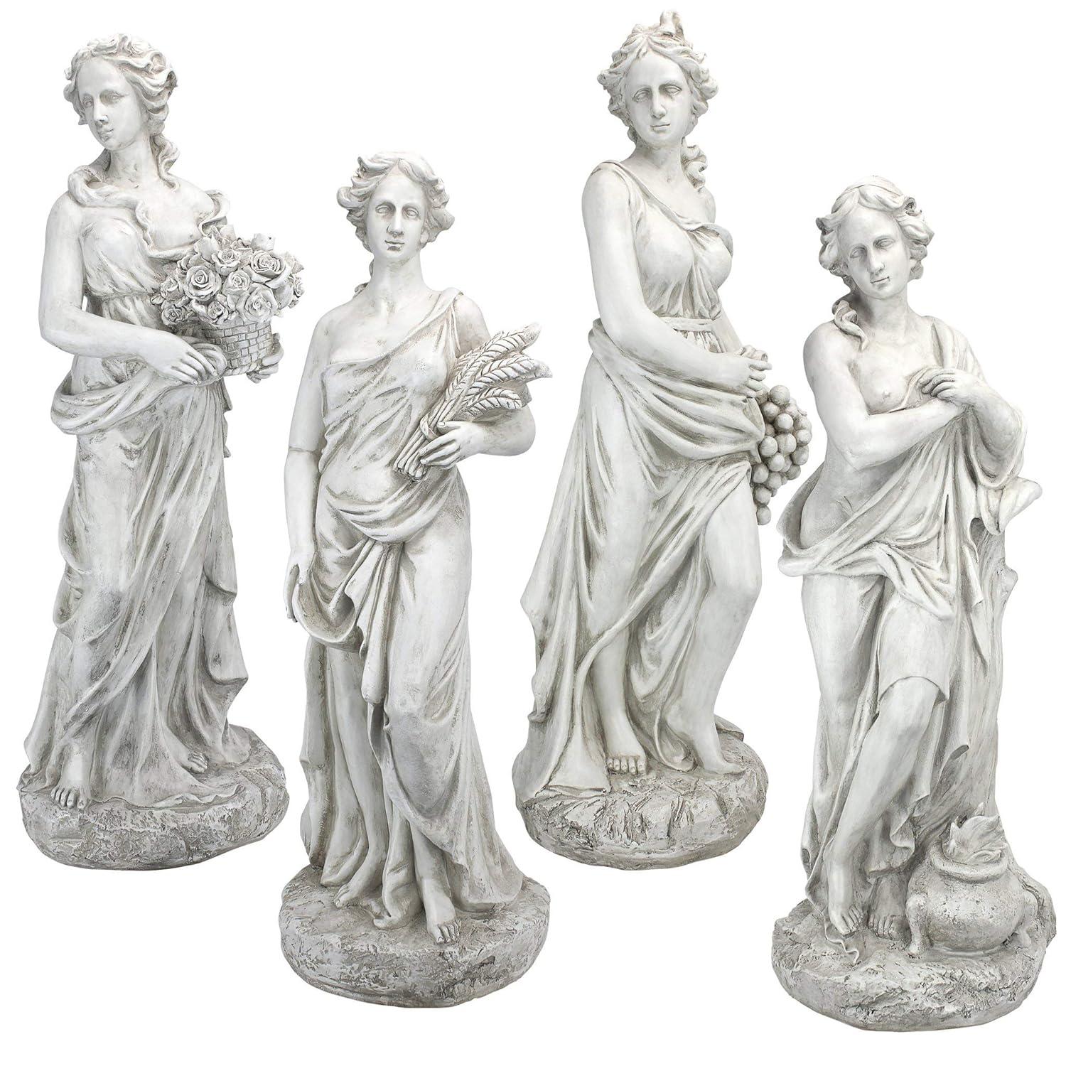 4 Piece Goddesses of the Four Seasons Statue Set