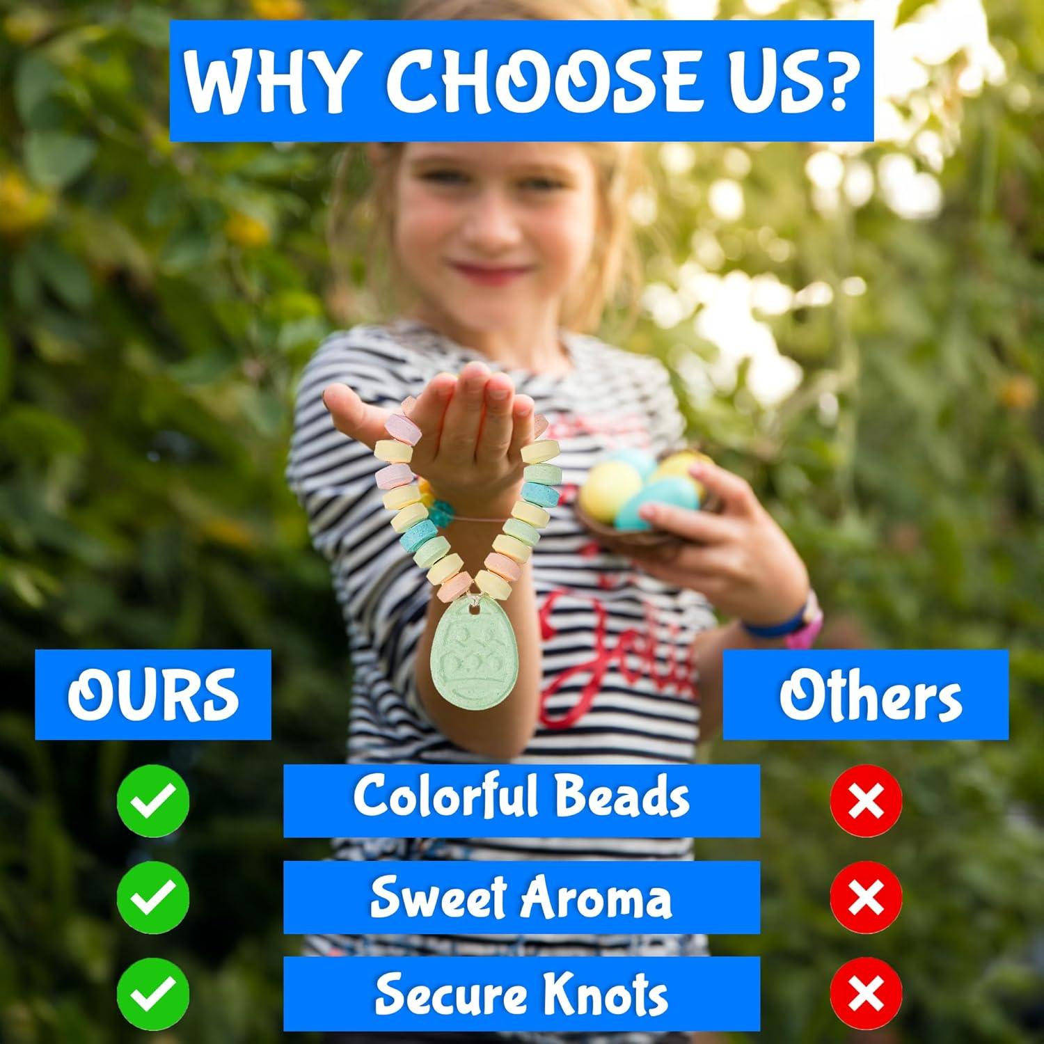 Pastel Easter Egg Candy Bracelets with Edible Charms