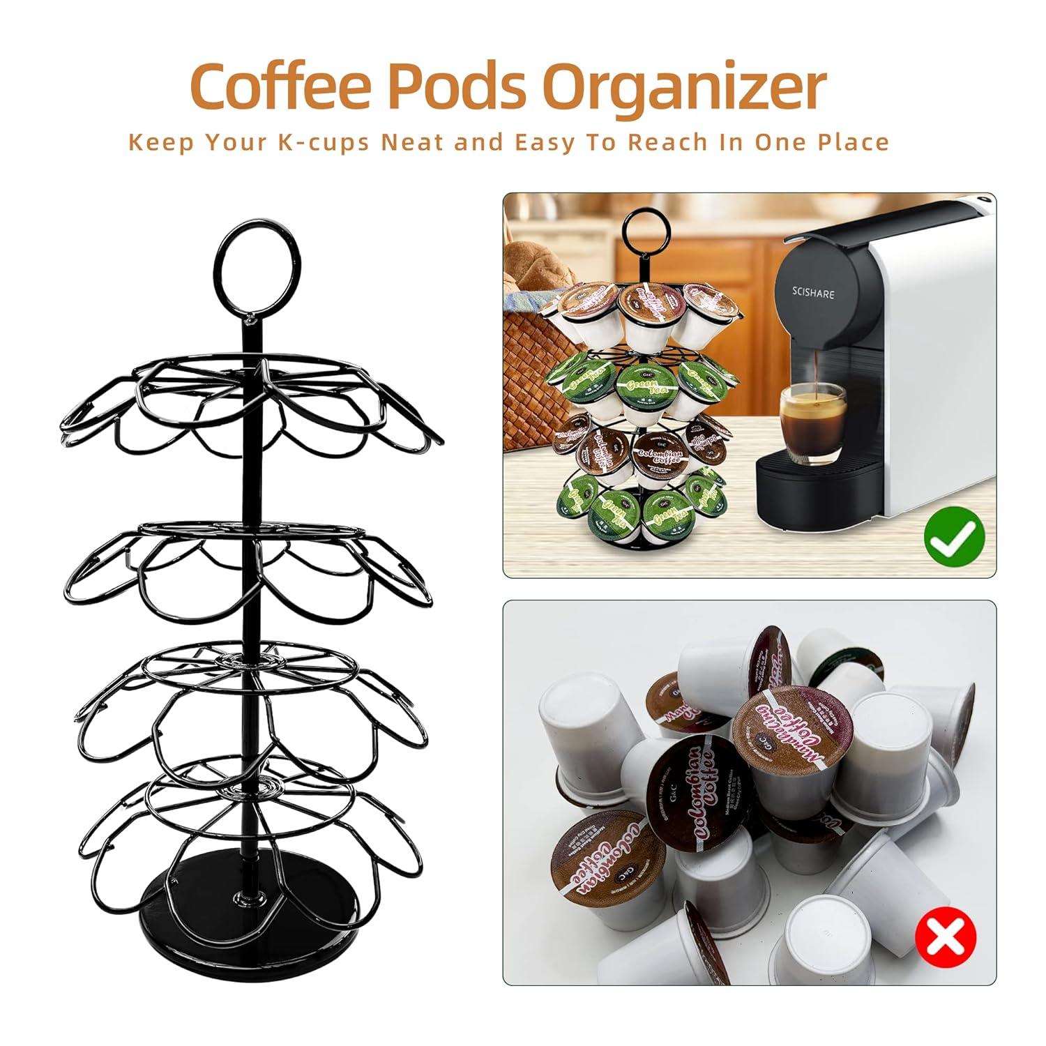 Anadea Carousel Holder and Organizer for 36 Pods - Spins 360 Degrees, Detachable