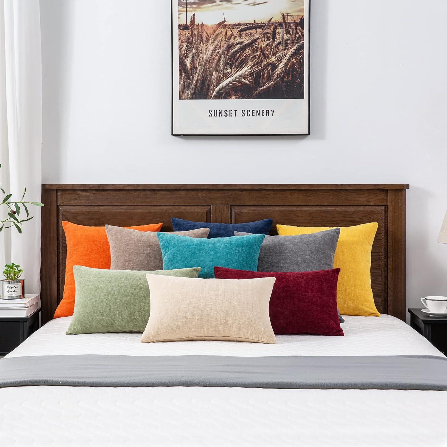 Square Chenille Pillow Cover (Set of 2)