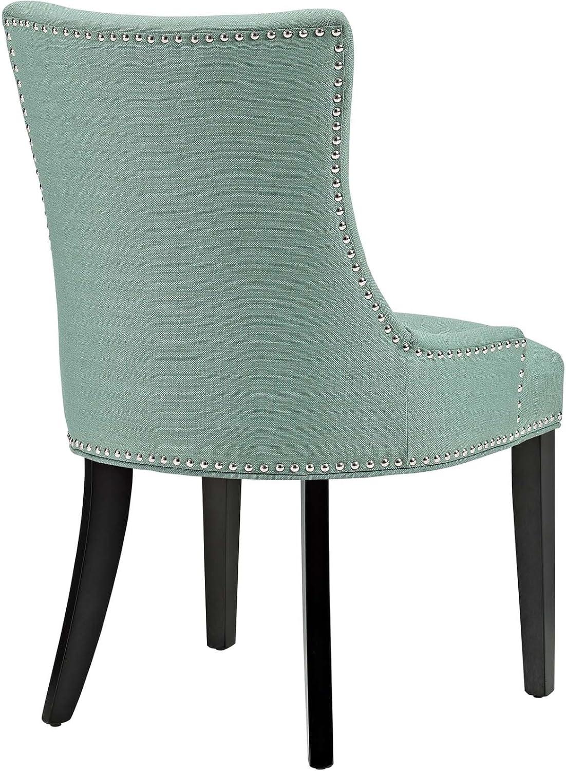 Laguna Hourglass Chic Upholstered Side Chair with Nailhead Trim