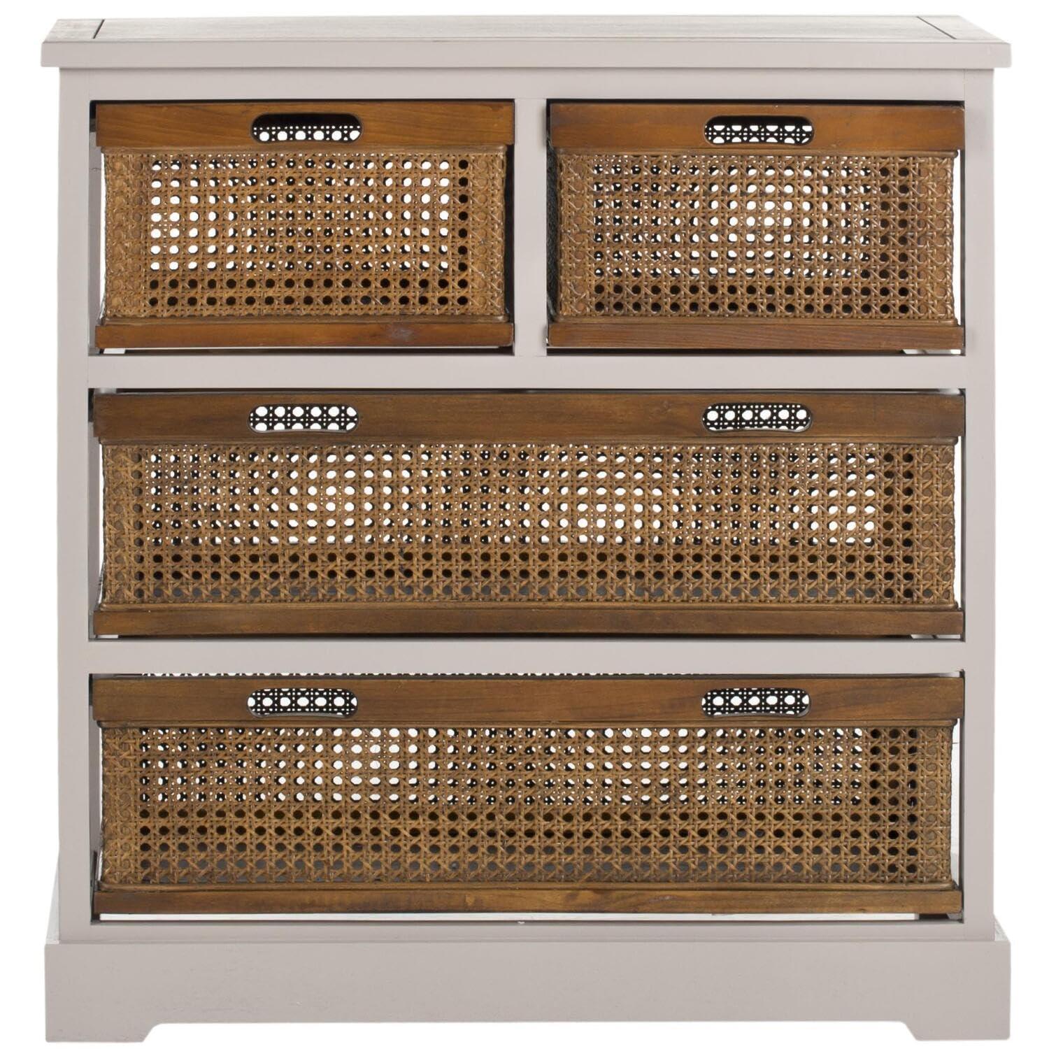 Jackson 4 Drawer Unit - AMH6504 - Barley/Cane Drawers - Safavieh Couture