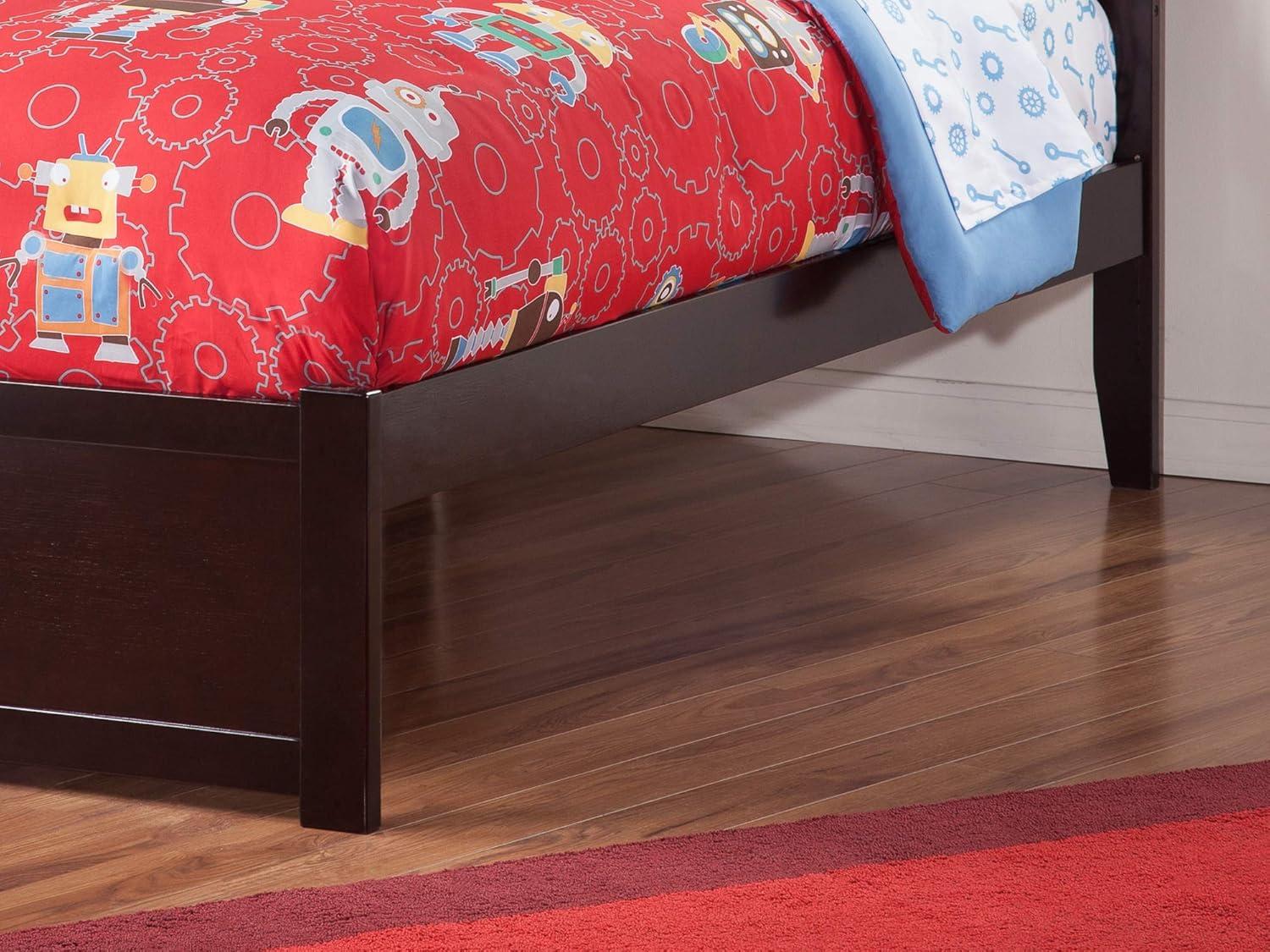 Richmond Twin Extra Long Bed with Footboard and Twin Extra Long Trundle in Espresso