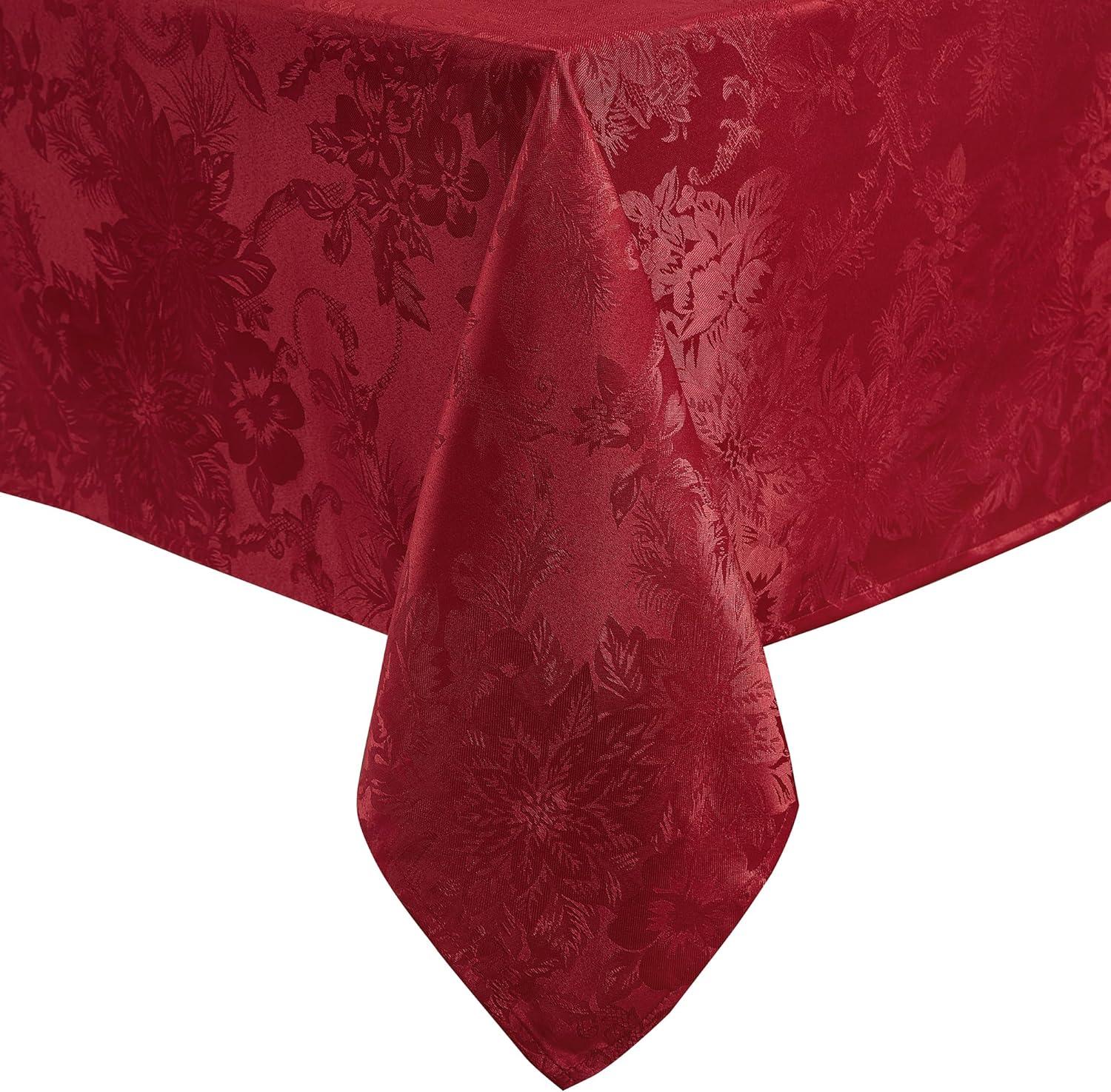 Astoria Grand Tilghman Poinsettia Floral Woven Tablecloth