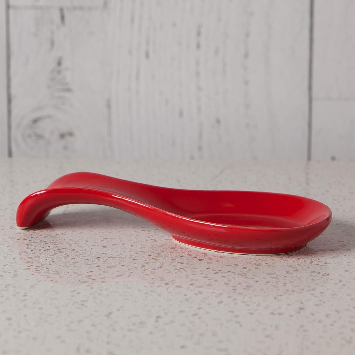 Red Barrel Studio® Newmont Ceramic / Porcelain Oval Spoon Rest