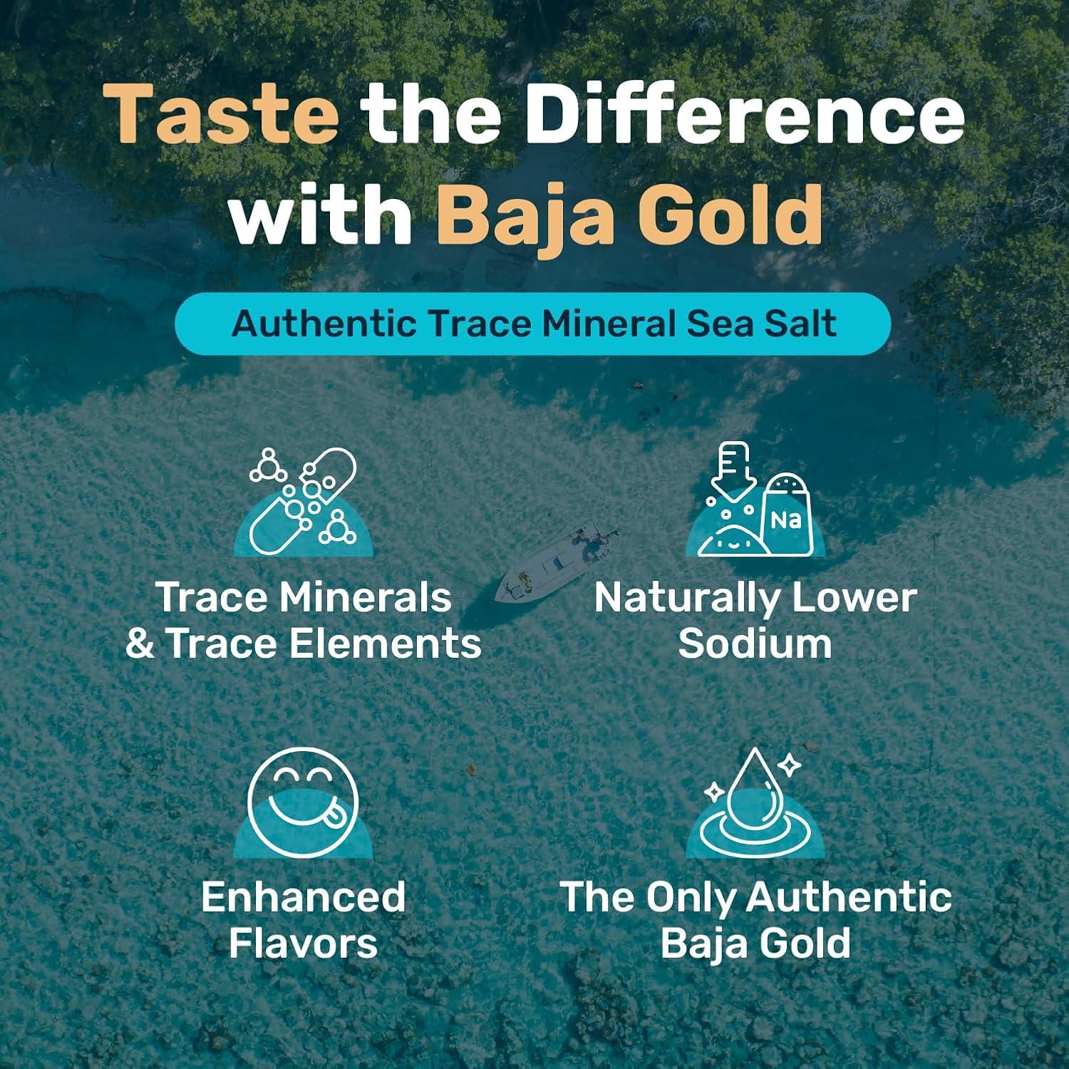 Baja Gold Salt Co. Mineral Sea Salt, Natural Grain - 1 lb