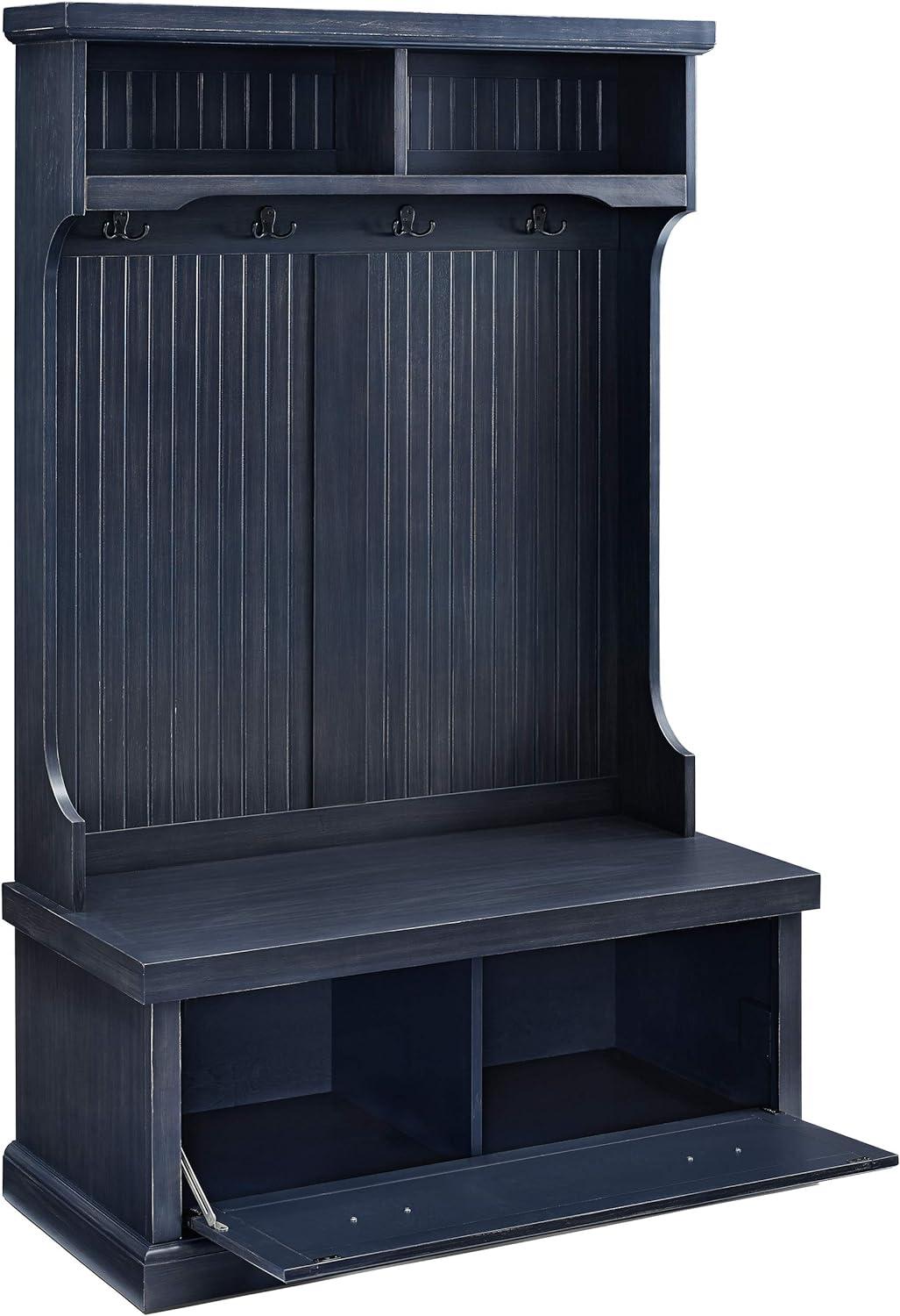 Seaside Hall Tree 40'' Wide with Bench and Shoe Storage