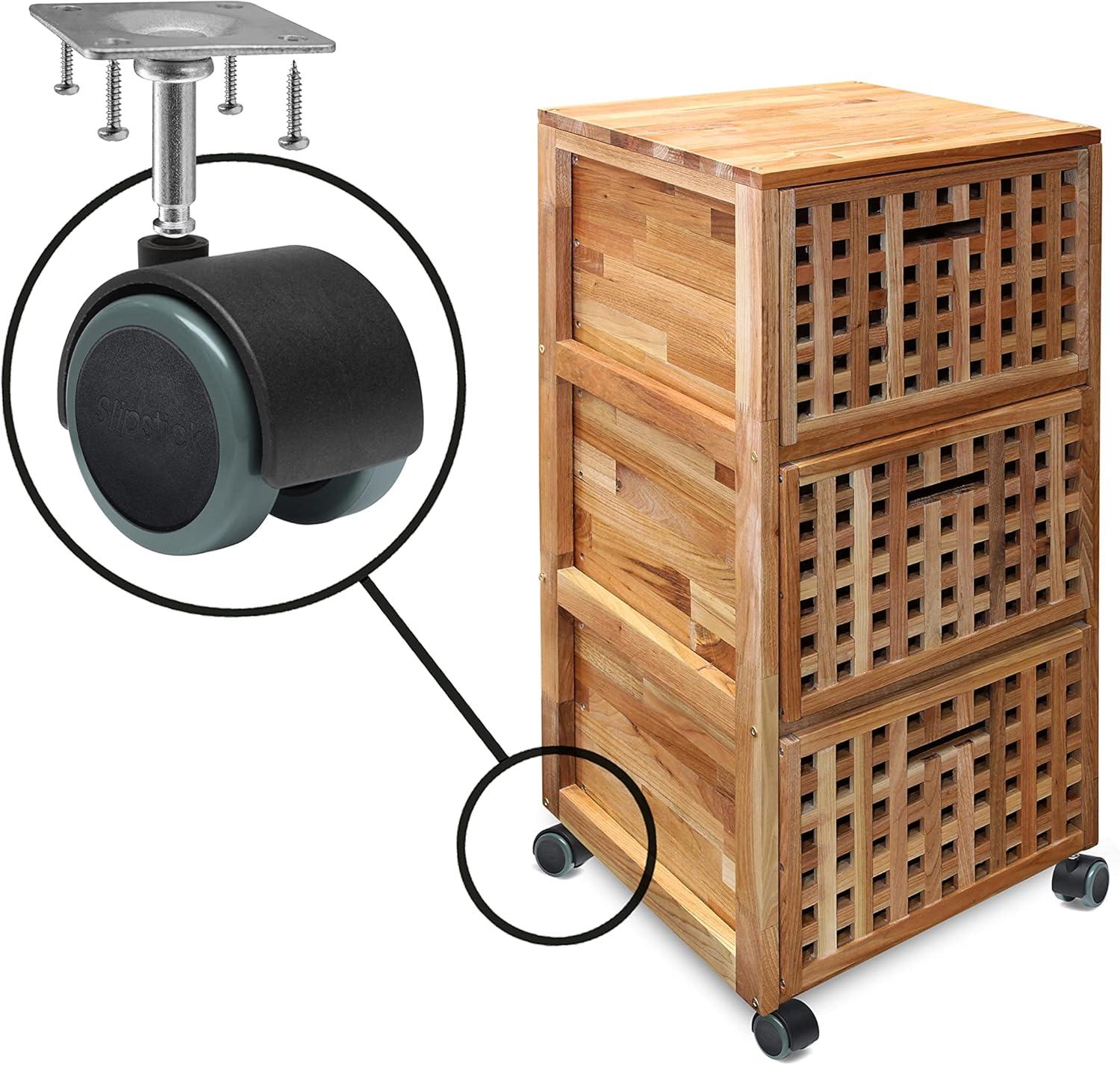 Slipstick 2-Inch Black and Gray Rubber Swivel Caster Wheels Set