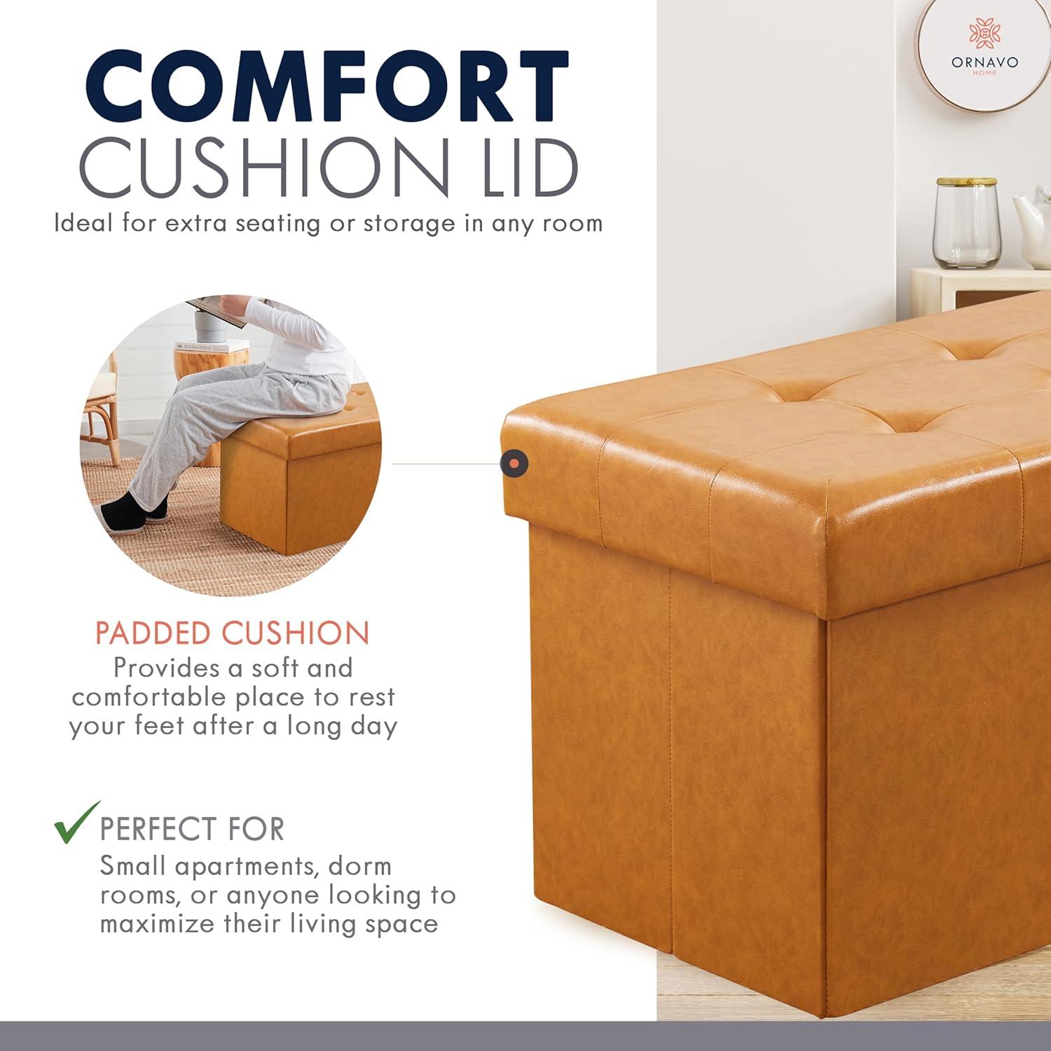 The Final Grab Inc. Faux Leather Ottoman