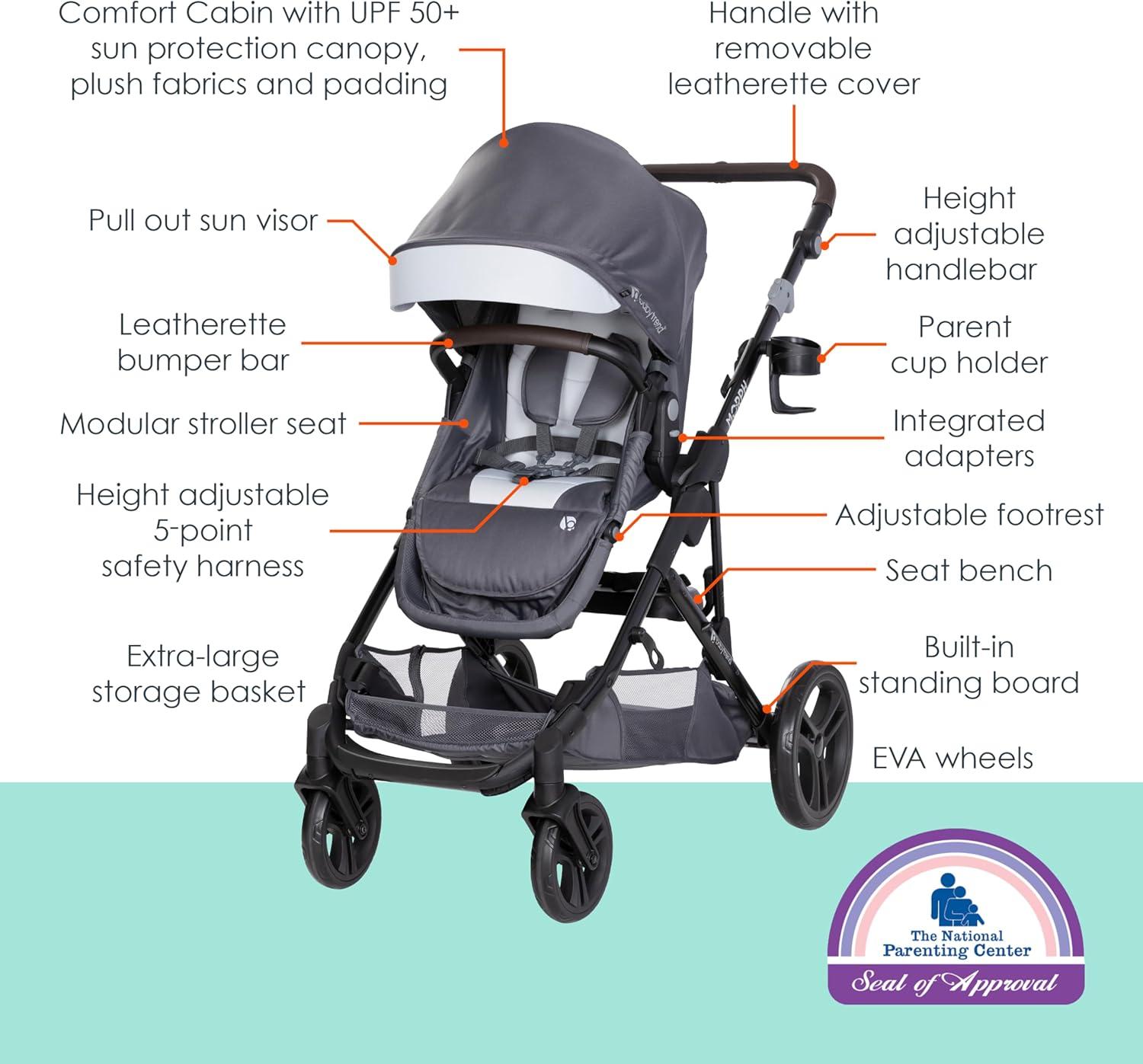 Baby Trend Morph Single to Double Modular Stroller - Dash Gray