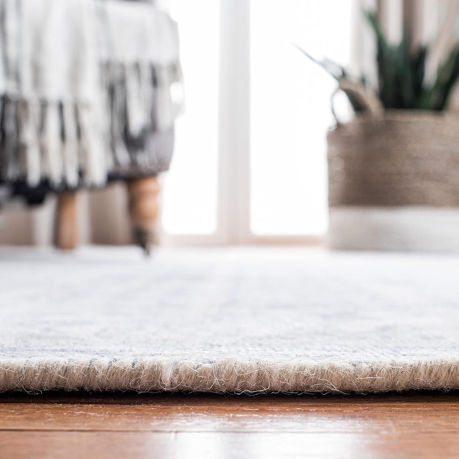 Restoration Vintage RVT706 Hand Loomed Indoor Runner Rug - 2'3"x9' - Blue/Ivory - Safavieh