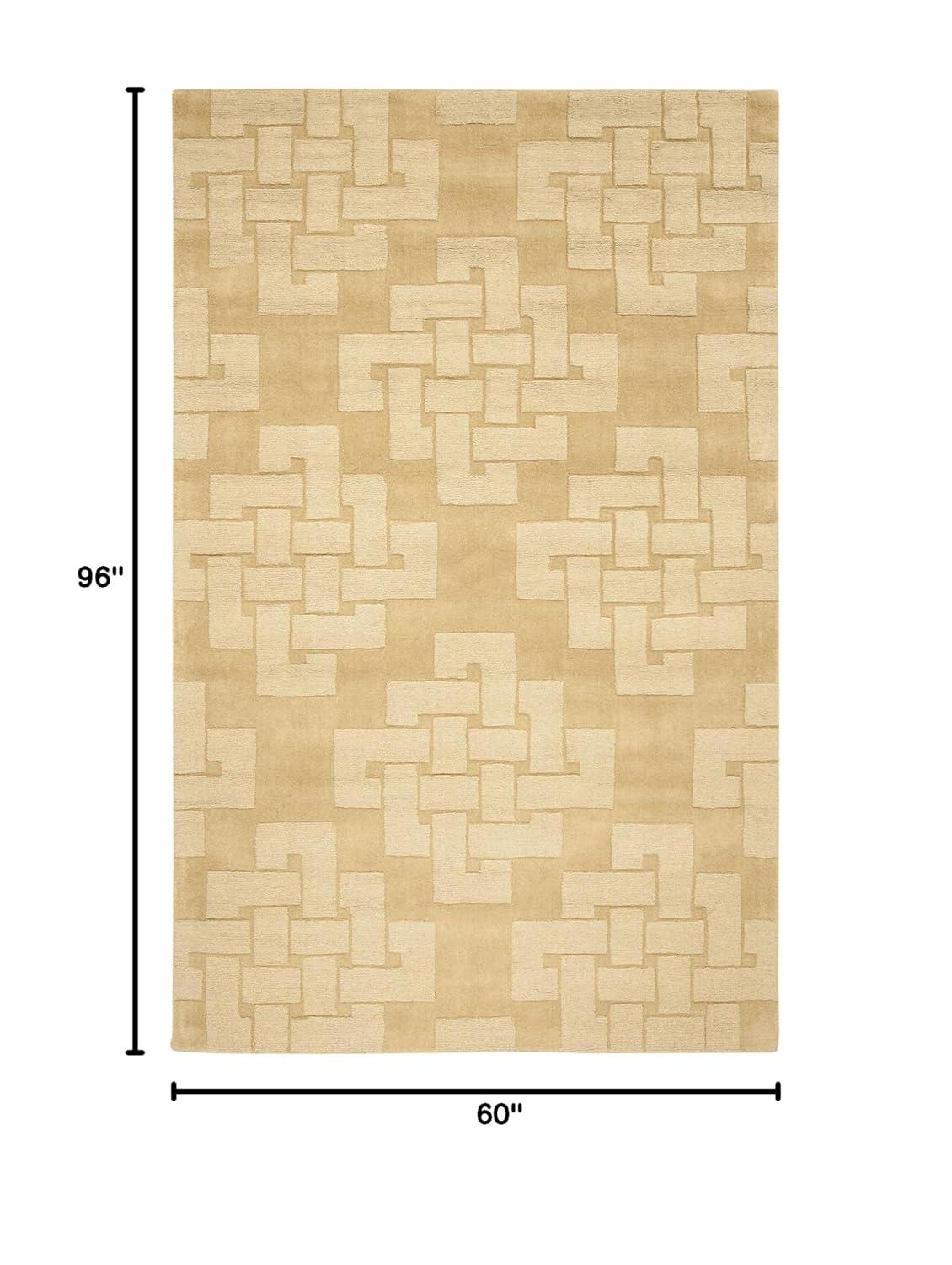 Martha Stewart Hand Tufted Wool Pile Geometric Rug