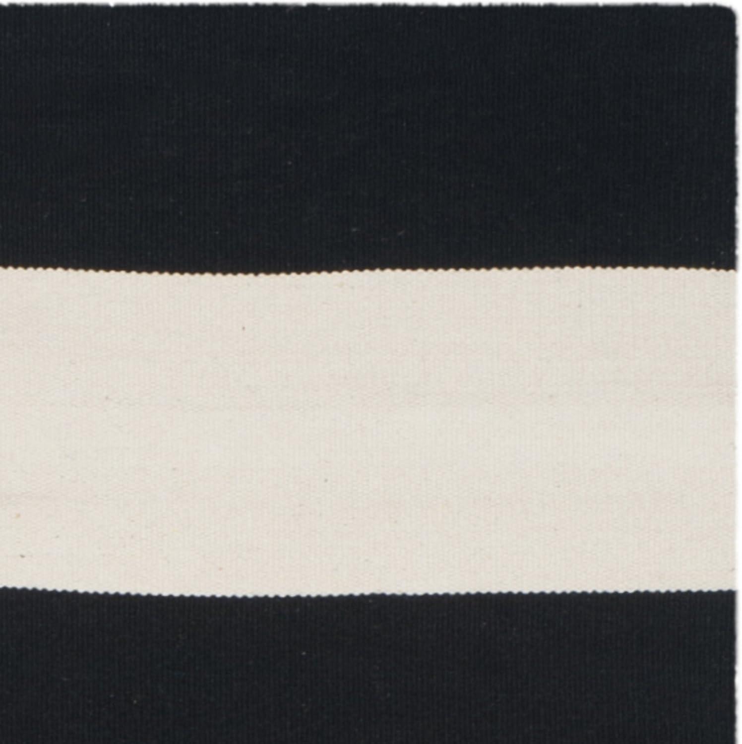 Montauk MTK712 Hand Woven Area Rug - Black/Ivory - 8'x8' - Safavieh.