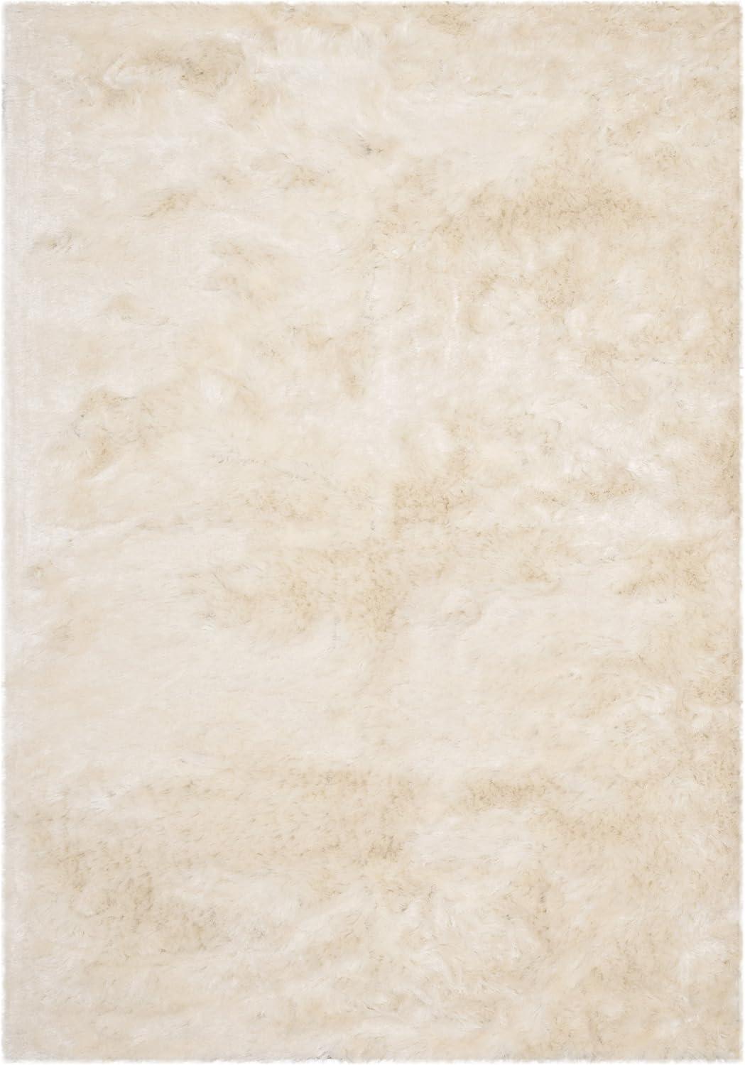 Paris Shag SG511 Hand Tufted Indoor Accent Rug - Ivory - 3'x5' - Safavieh