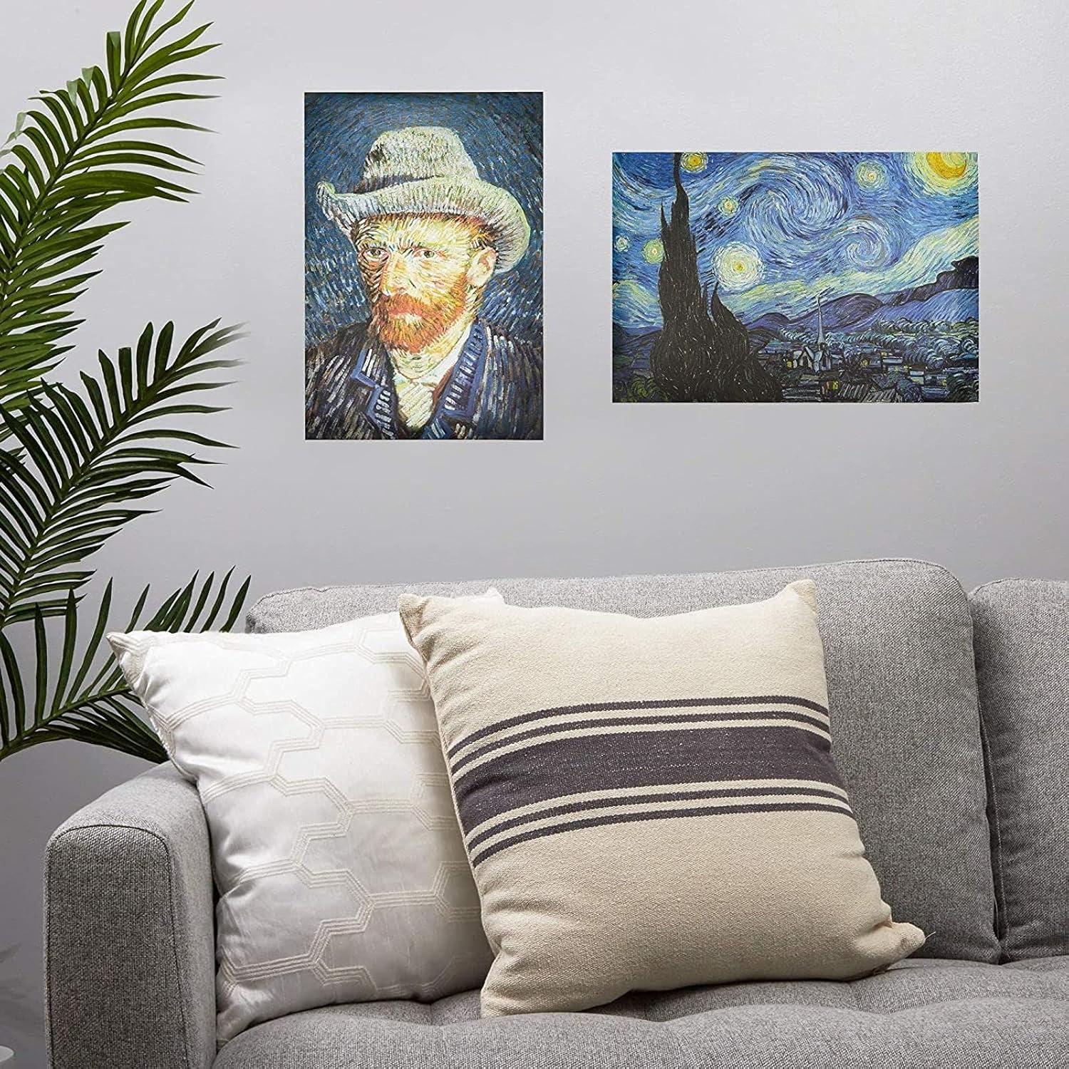The Gifted Stationary 20 Pack Vincent Van Gogh Artist Posters for Office, Dorm, Apartment, 13x19 in
