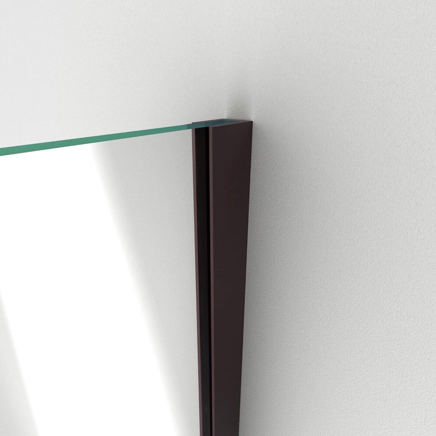 DreamLine Unidoor Plus 47" W x 36.375" D x 72" H Frameless Pivot Rectangle Shower Enclosure with Fixed Panel SHEN-2423243636-09