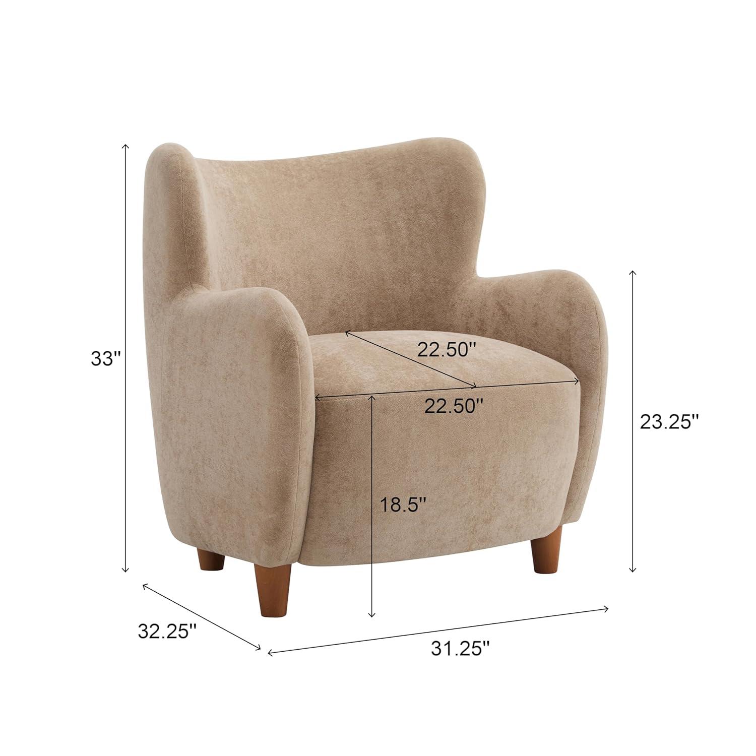 Christopher Knight Home Bacho Cozy Wingback Upholstered Accent Chair, Camel