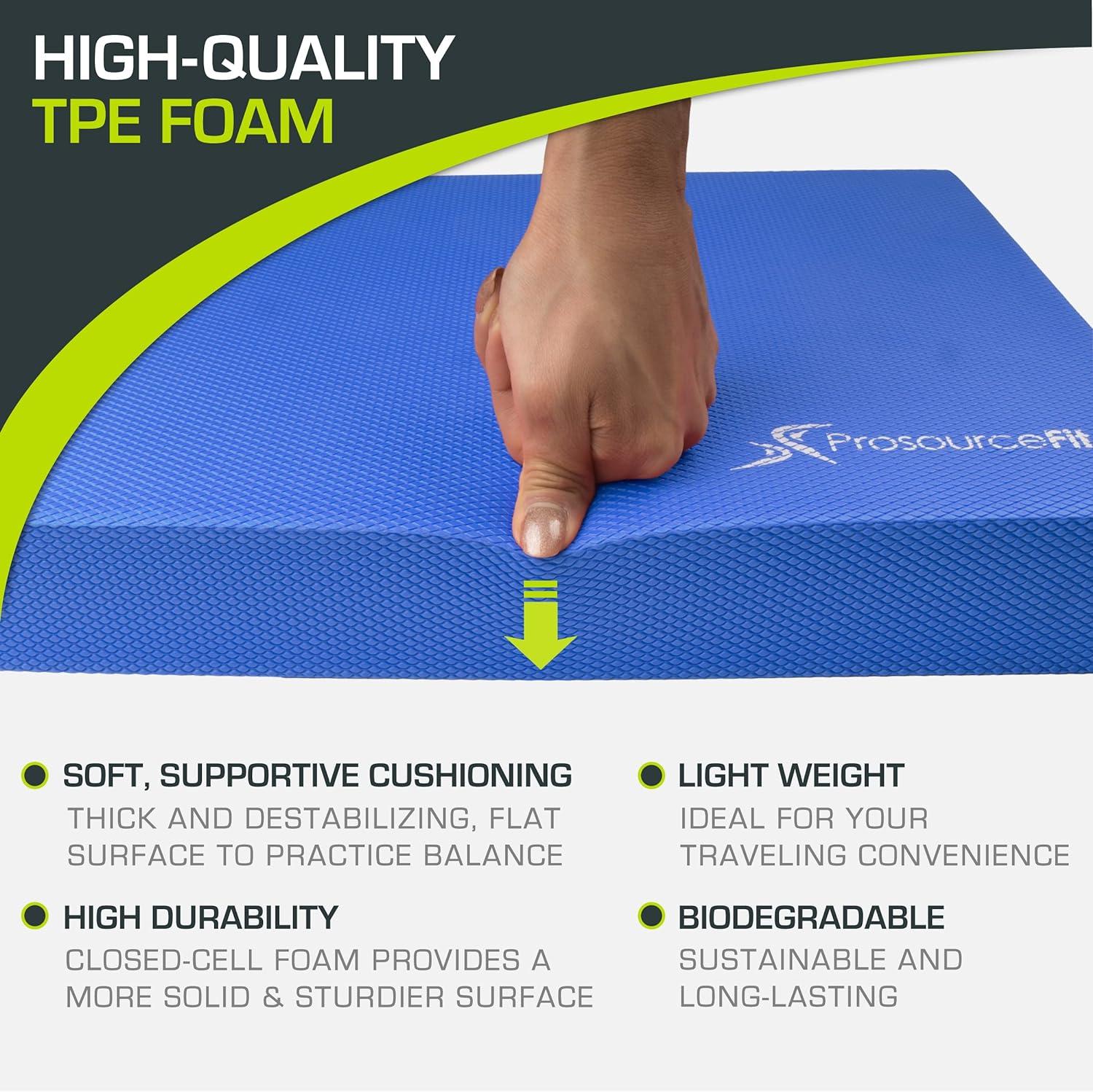 ProsourceFit Exercise Balance Pad 15.5x12.75-in, Blue
