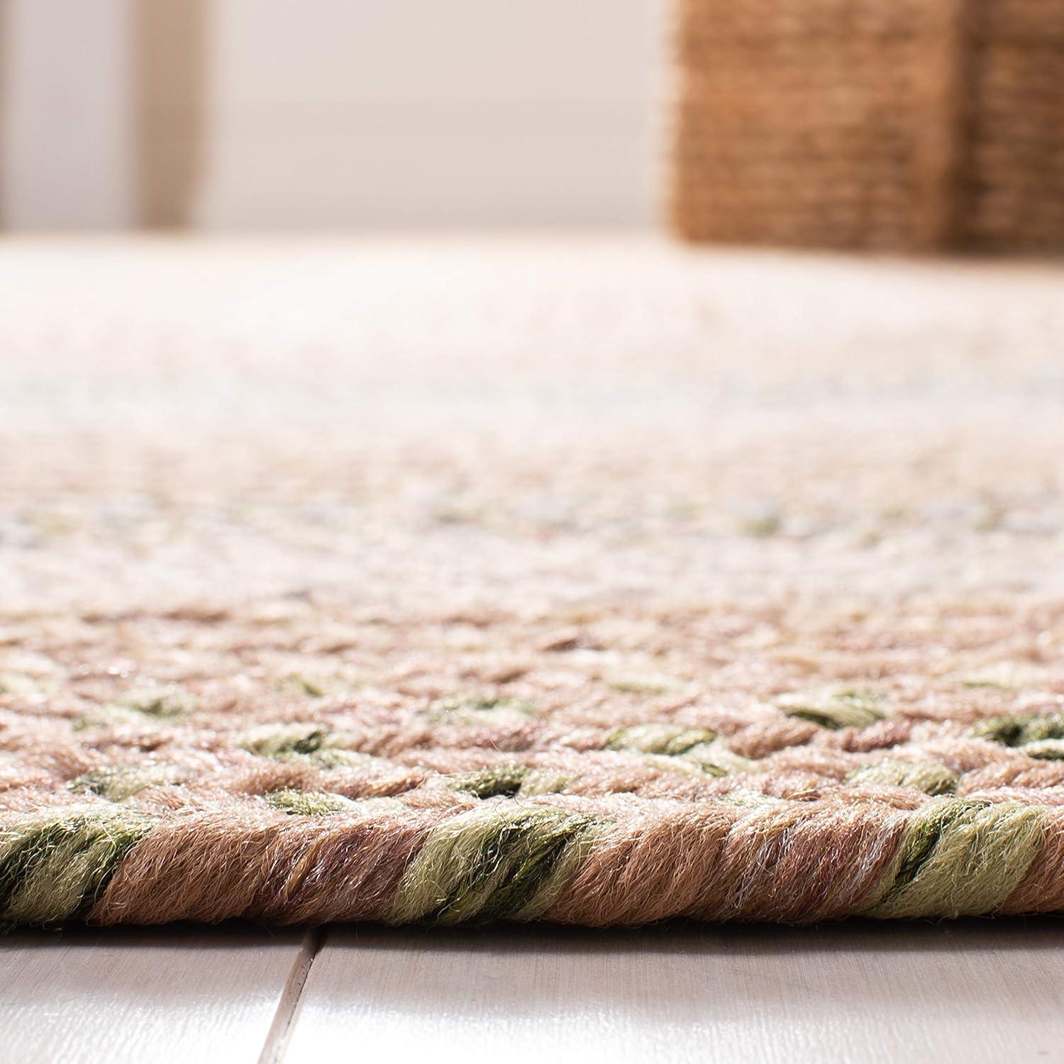 Braided BRD314 Hand Woven Accent Rug - Tan/Multi - 2'x3' - Safavieh.