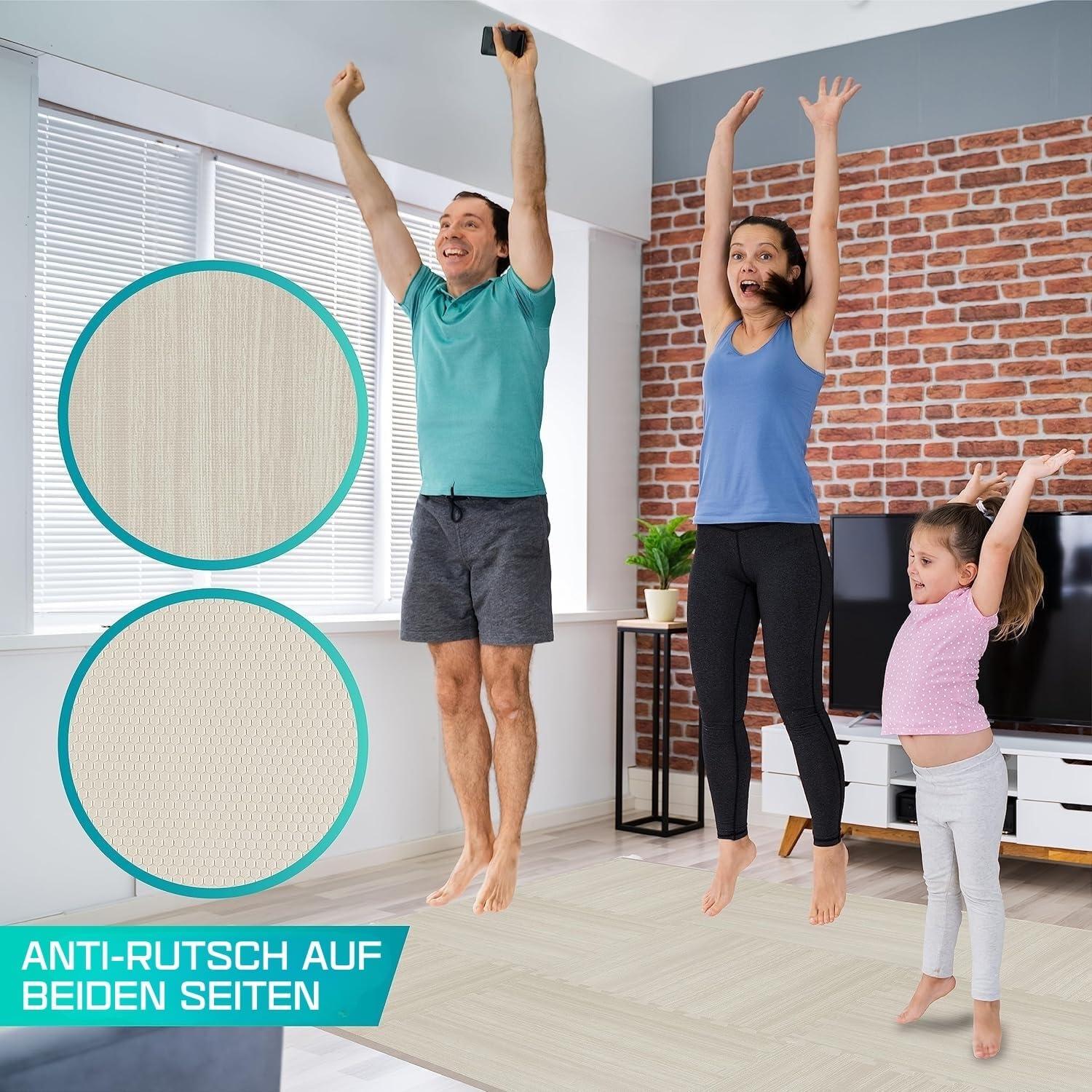 Bme Premium 24'' L x 24'' W x 0.45'' EVA Interlocking Foam Floor Tiles, Non-Slip Gym Mats for Muti-use