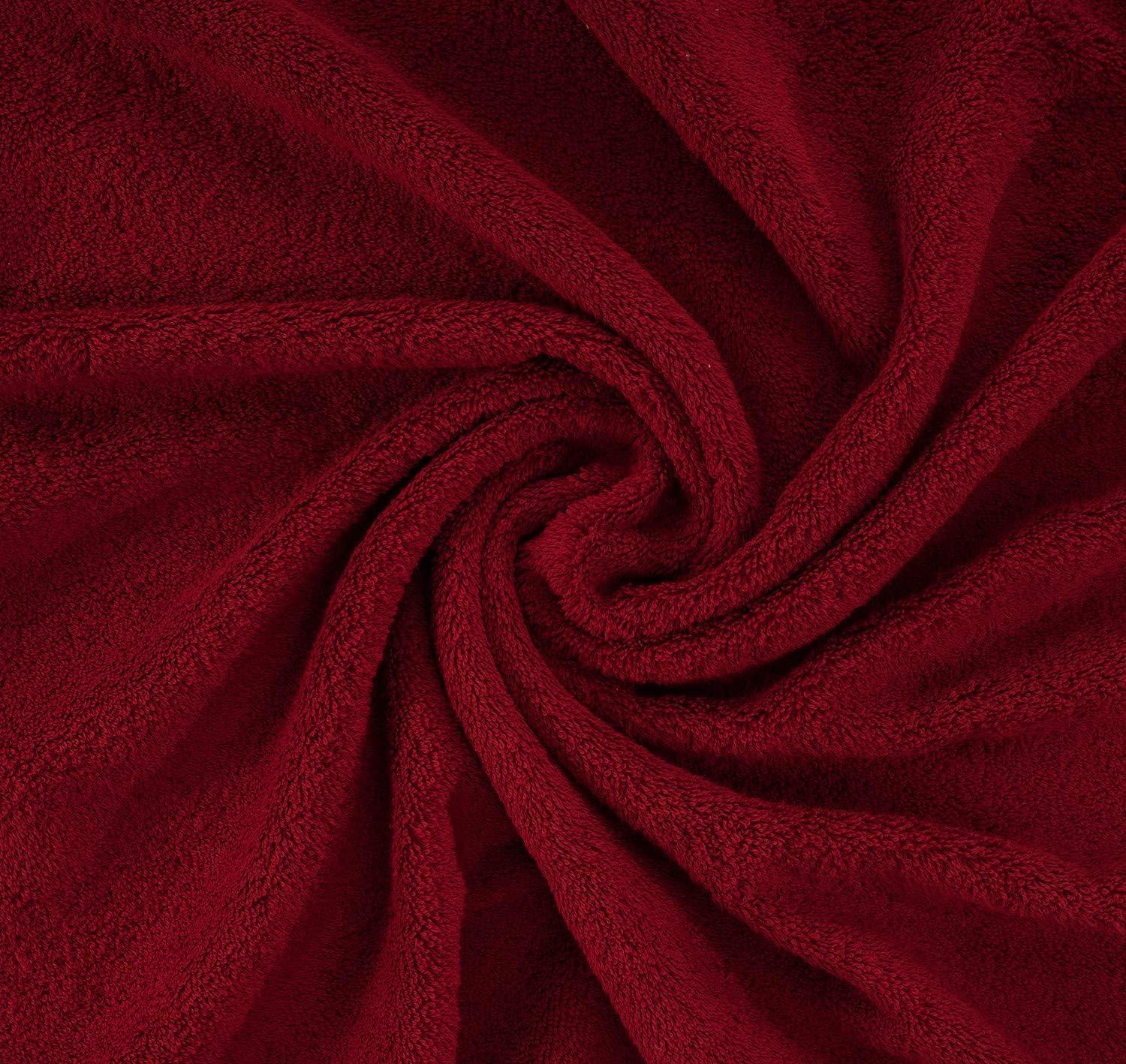 4-Piece Bath Towels Set for Bathroom, Spa & Hotel Quality | 100% Cotton Turkish Towels | Absorbent, Soft, and Eco-Friendly (Burgundy)