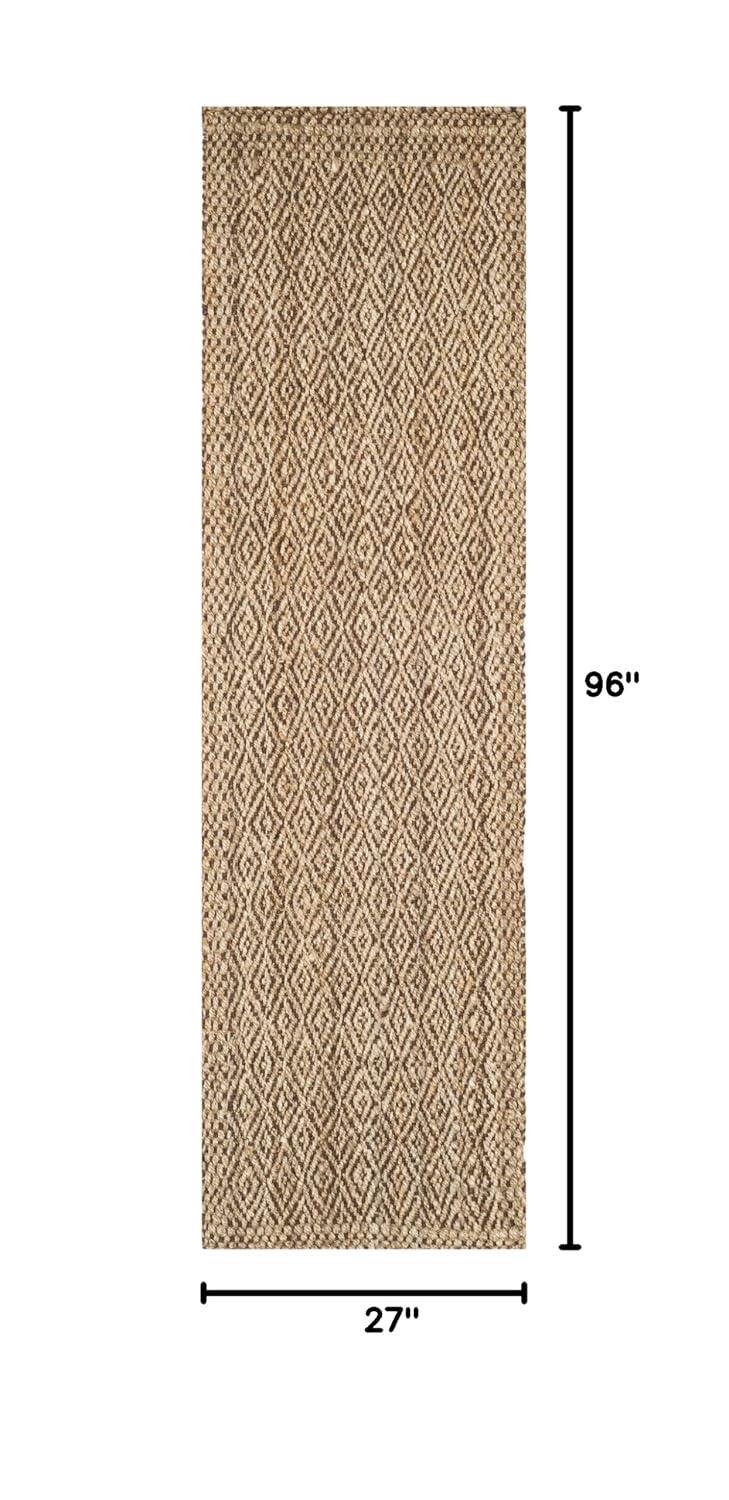 Natural Fiber NF183 Hand Woven Indoor Runner Rug - Natural/Brown - 2'3"x8' - Safavieh.