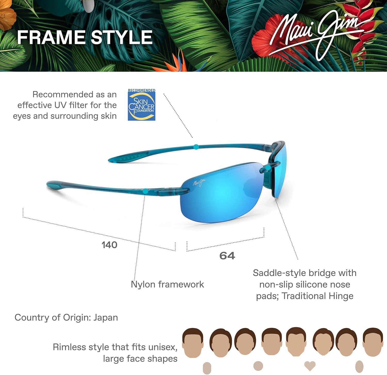 Gloss Black Oversized Unisex Polarized Sunglasses with Blue Mirrored Lenses