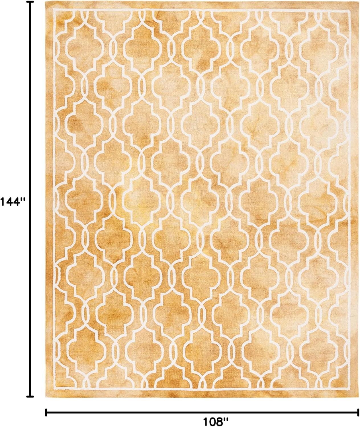 Dip Dye DDY539 Hand Tufted Indoor Area Rug - Gold/Ivory - 9'x12' - Safavieh