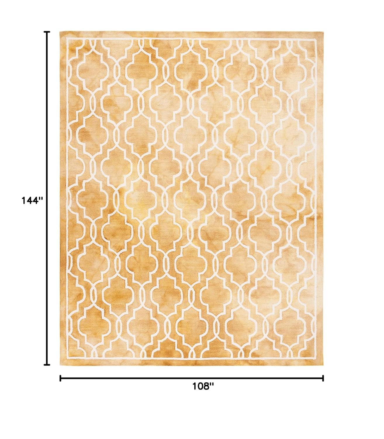 Dip Dye DDY539 Hand Tufted Indoor Area Rug - Gold/Ivory - 9'x12' - Safavieh