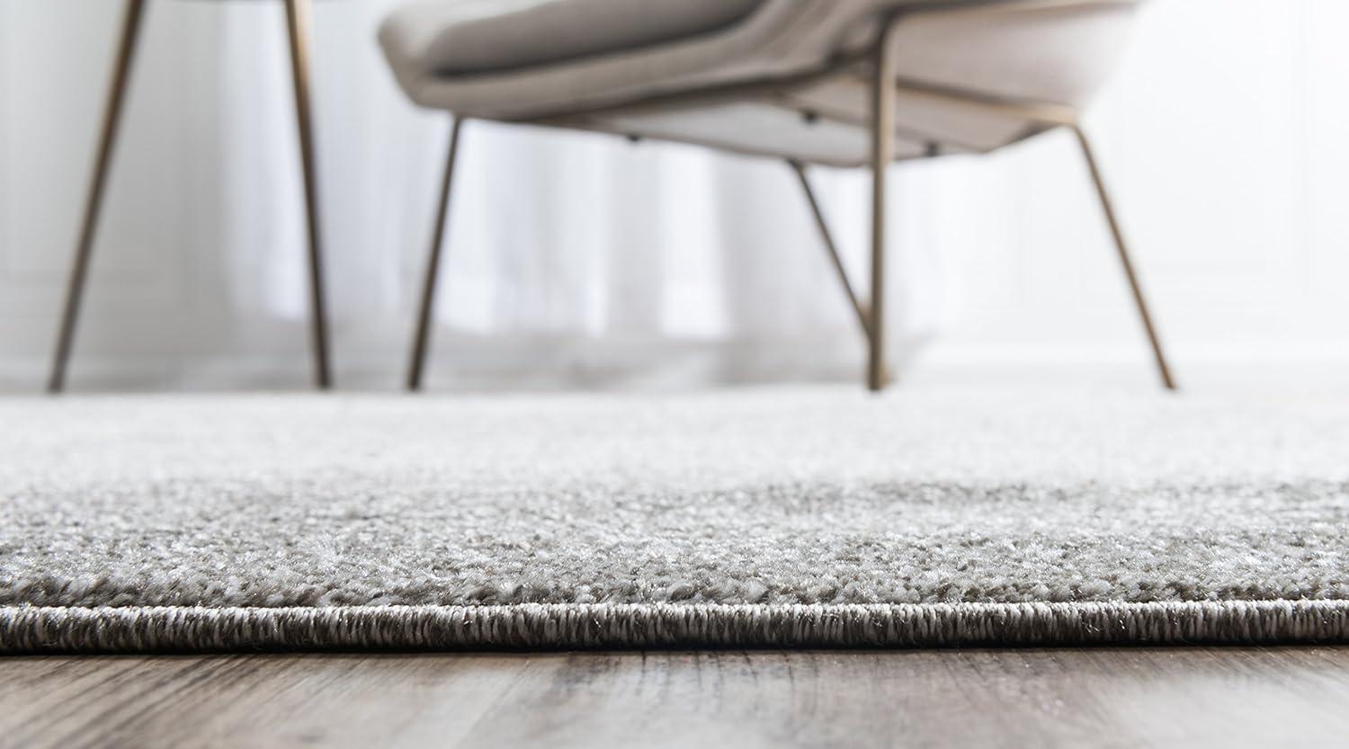 Unique Loom Del Mar Collection Area Rug - Lucille (9'  x 12' Rectangle Gray/Ivory)