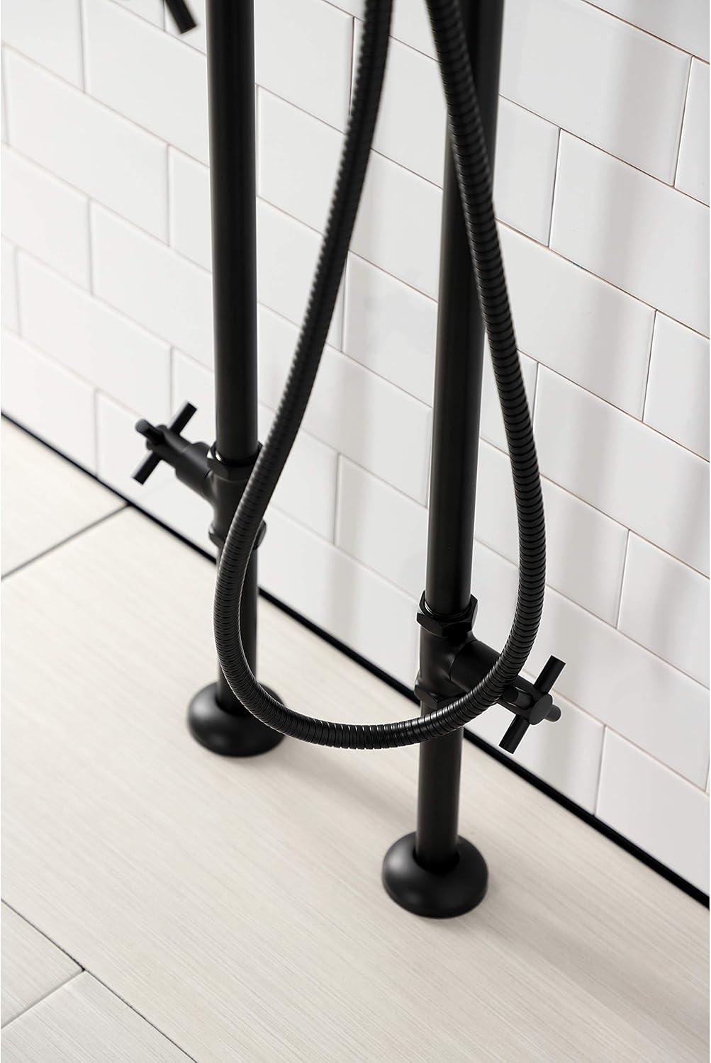 Kingston Brass Concord Freestanding Tub Faucet with Supply Line and Stop Valve