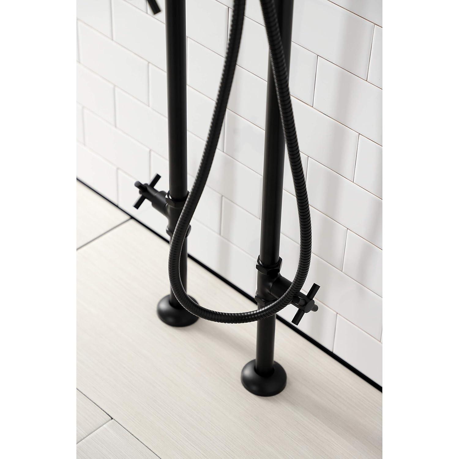 Kingston Brass Concord Freestanding Tub Faucet with Supply Line and Stop Valve
