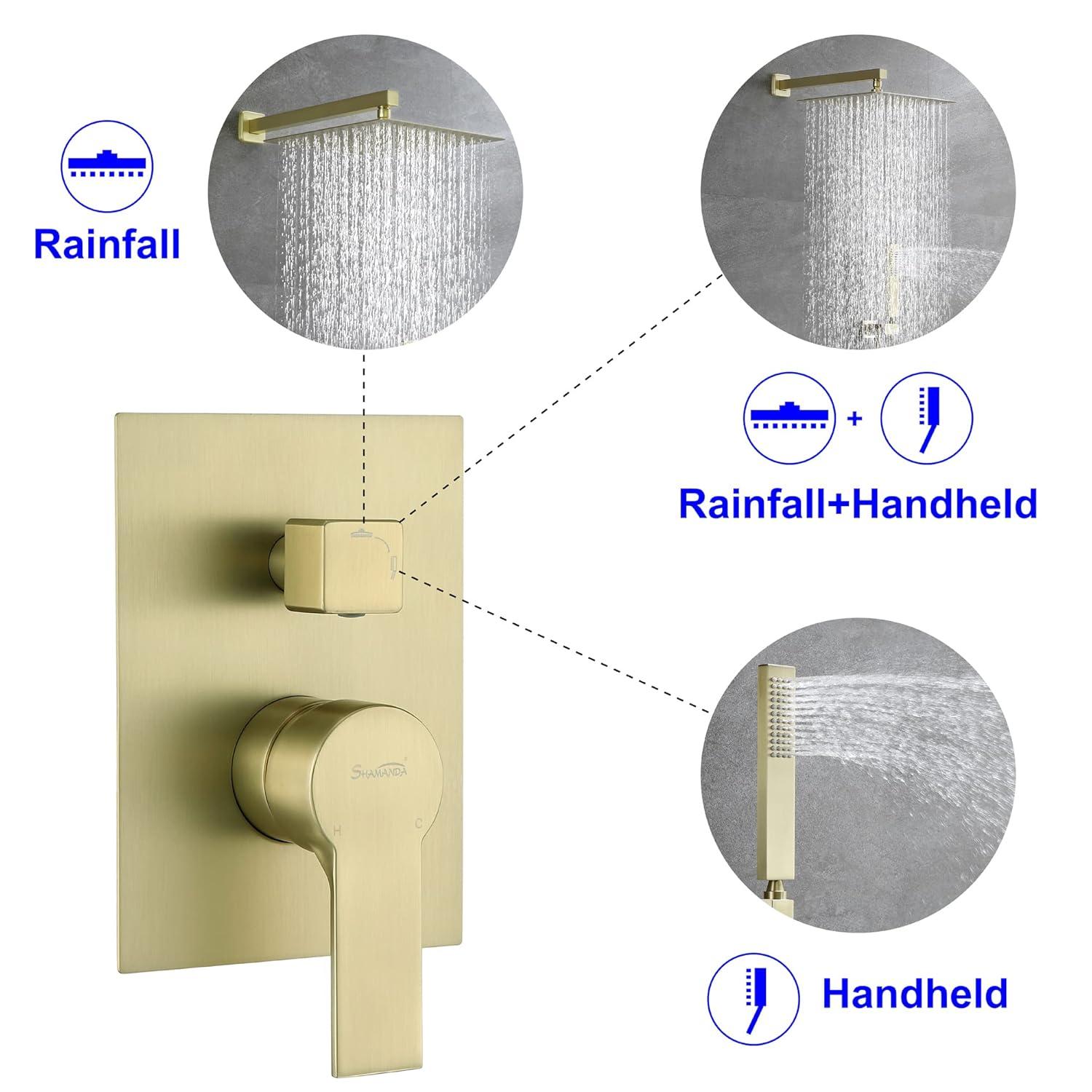 SHAMANDA All-In-One Kit with Rough in-Valve 88003BG