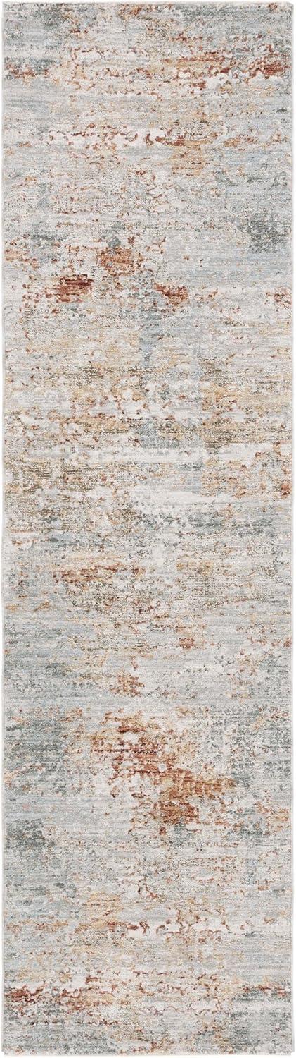 Adrianna ADN200 Machine Made Indoor Area Rug - Blue/Rust - 8'x10' - Safavieh