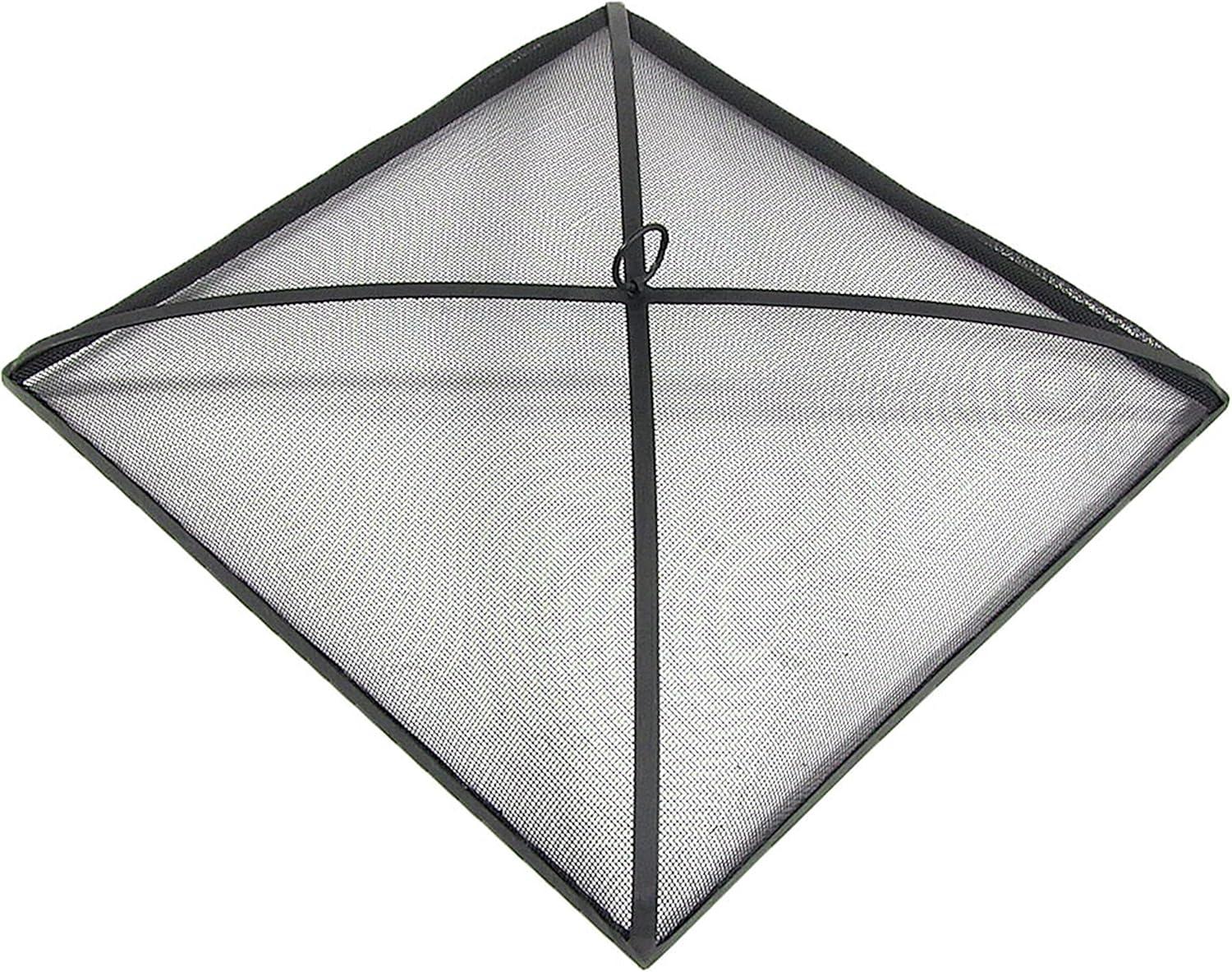 SunnyDaze Decor Square Steel Mesh Black Fire Pit Spark Screen Cover