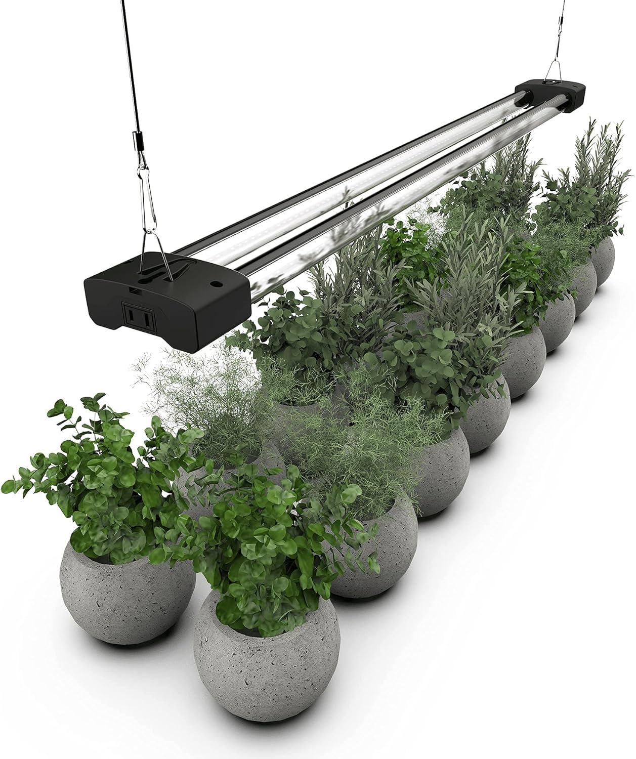 BoostGro 3FT LED Grow Light Full Spectrum with Enriched Red Light Linkable Design for Indoor Plants and Gardening (1-pack)