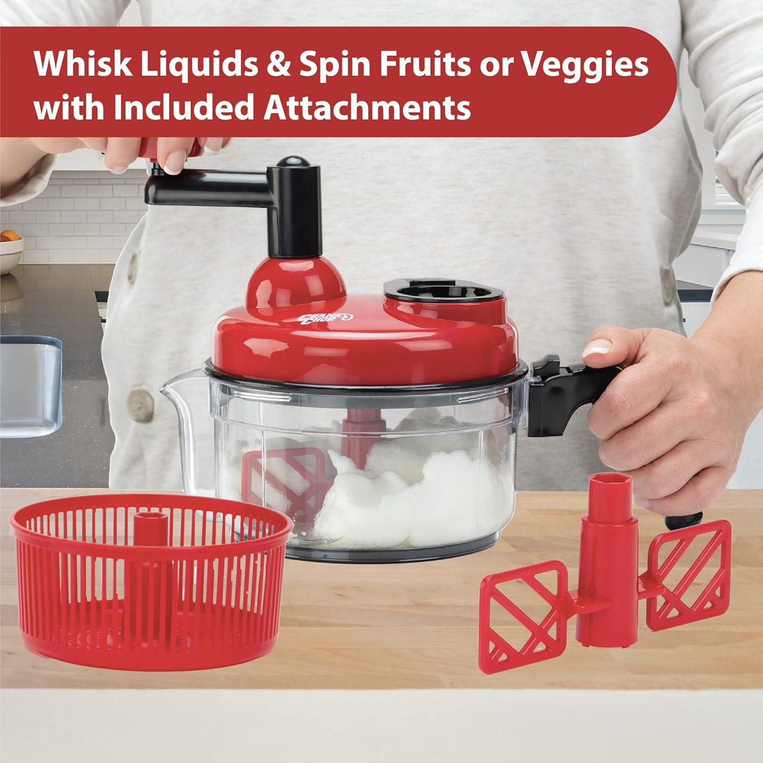 The Crank Chop Food Chopper and Processor XL, The Best Vegetable Chopper for Homemade Salsa and Dicing Ingredients Perfectly