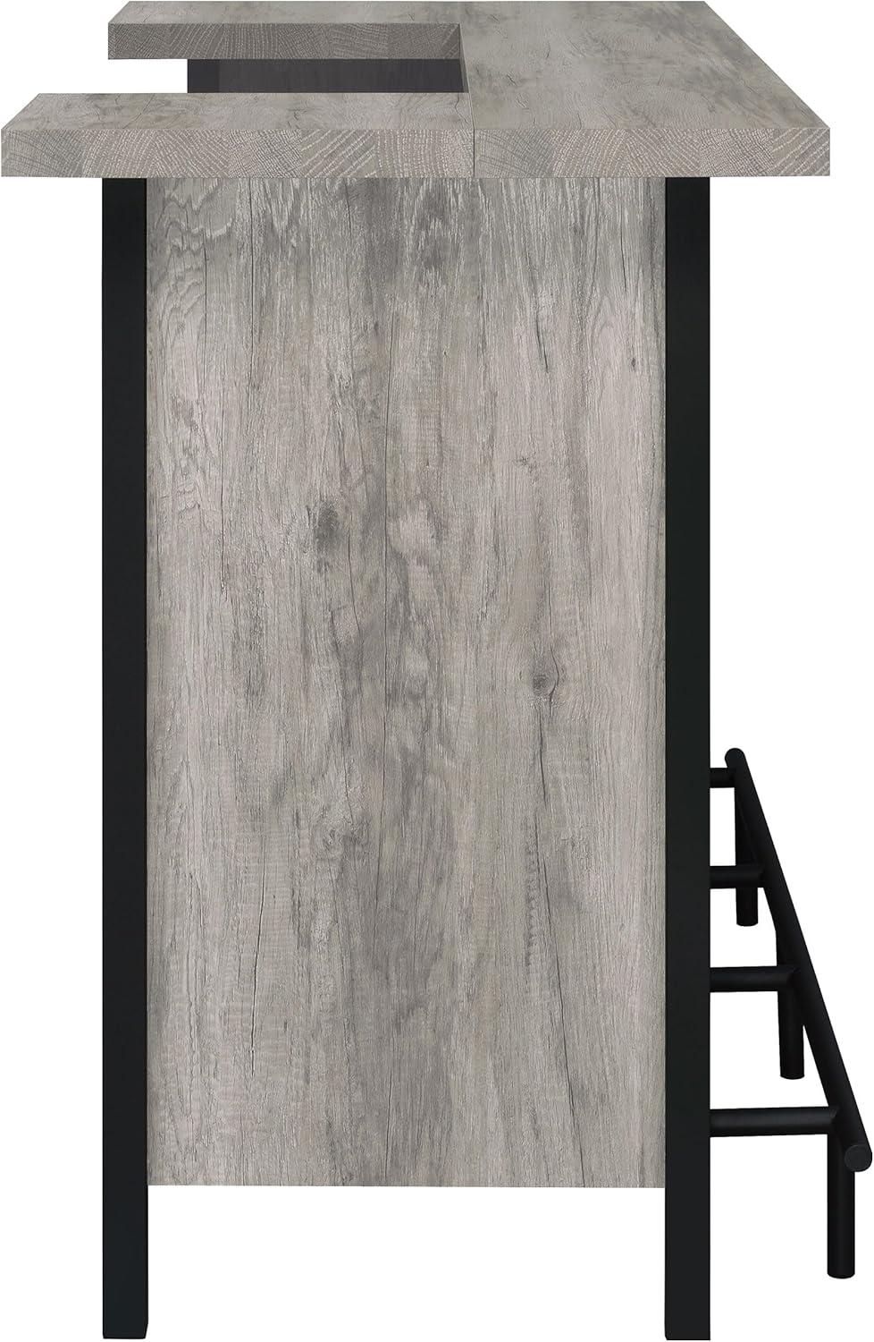 Coaster Company Bar Cabinets with Footrest, Wood Gray