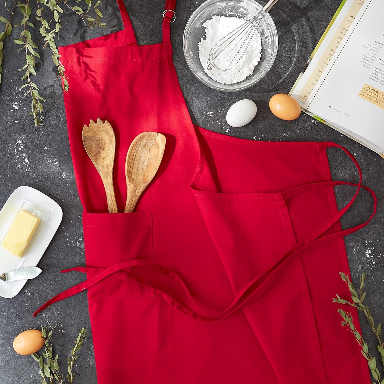 Design Imports  Chino Chef Apron Tango Red