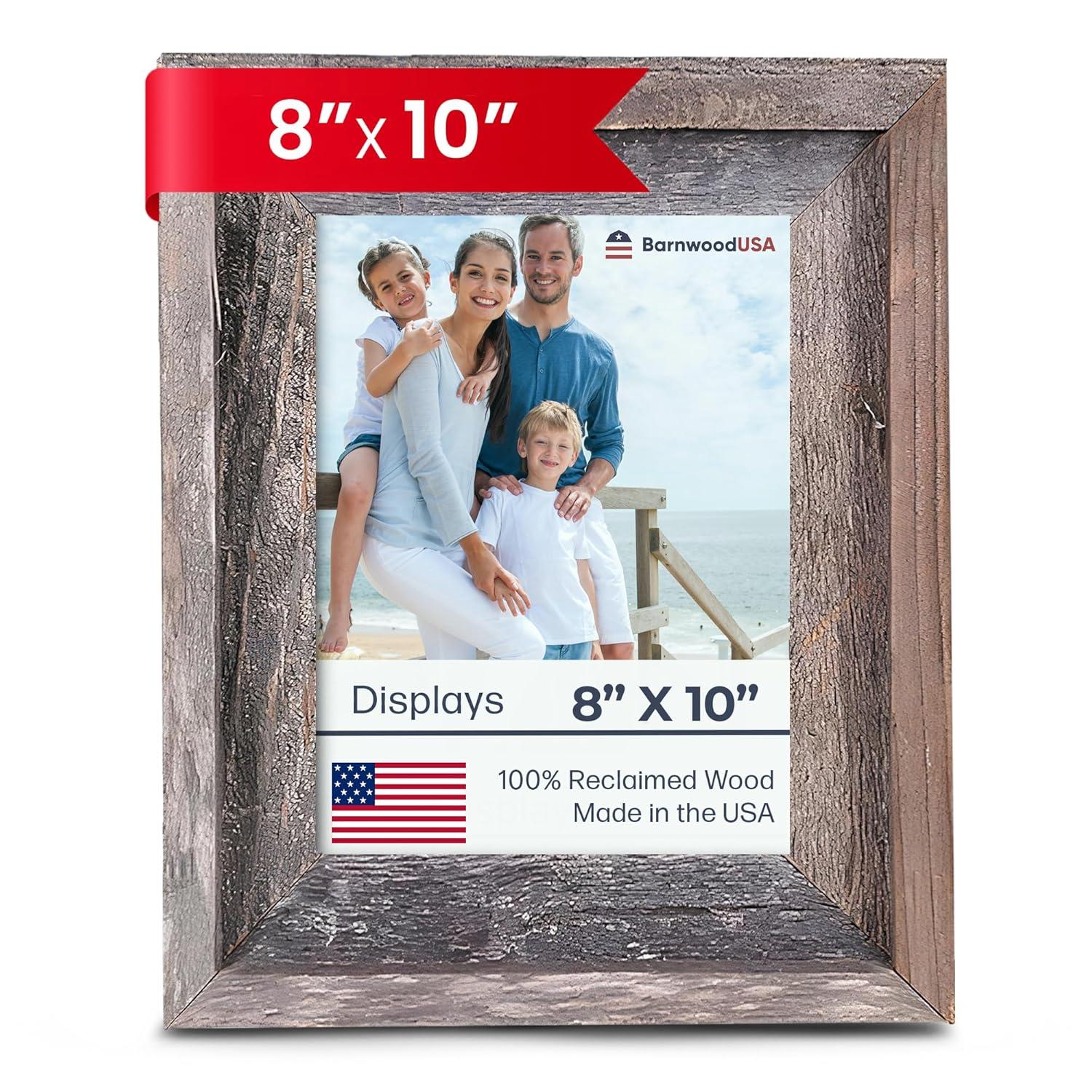 Millwood Pines Kattan Weathered Gray Wood Beveled Picture Frame